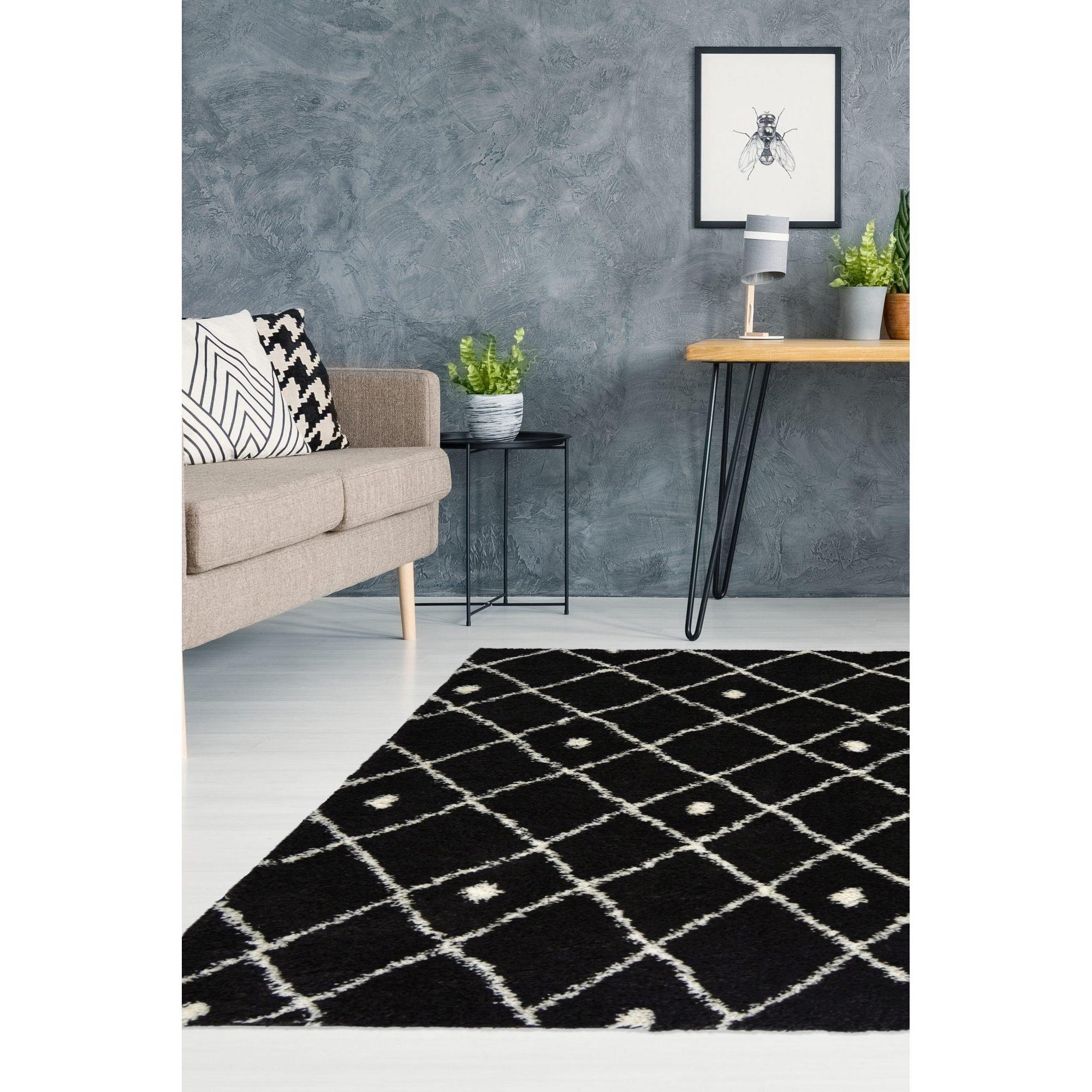 Homemaker  Snuggly Nomadic Rug Black - 160x230cm