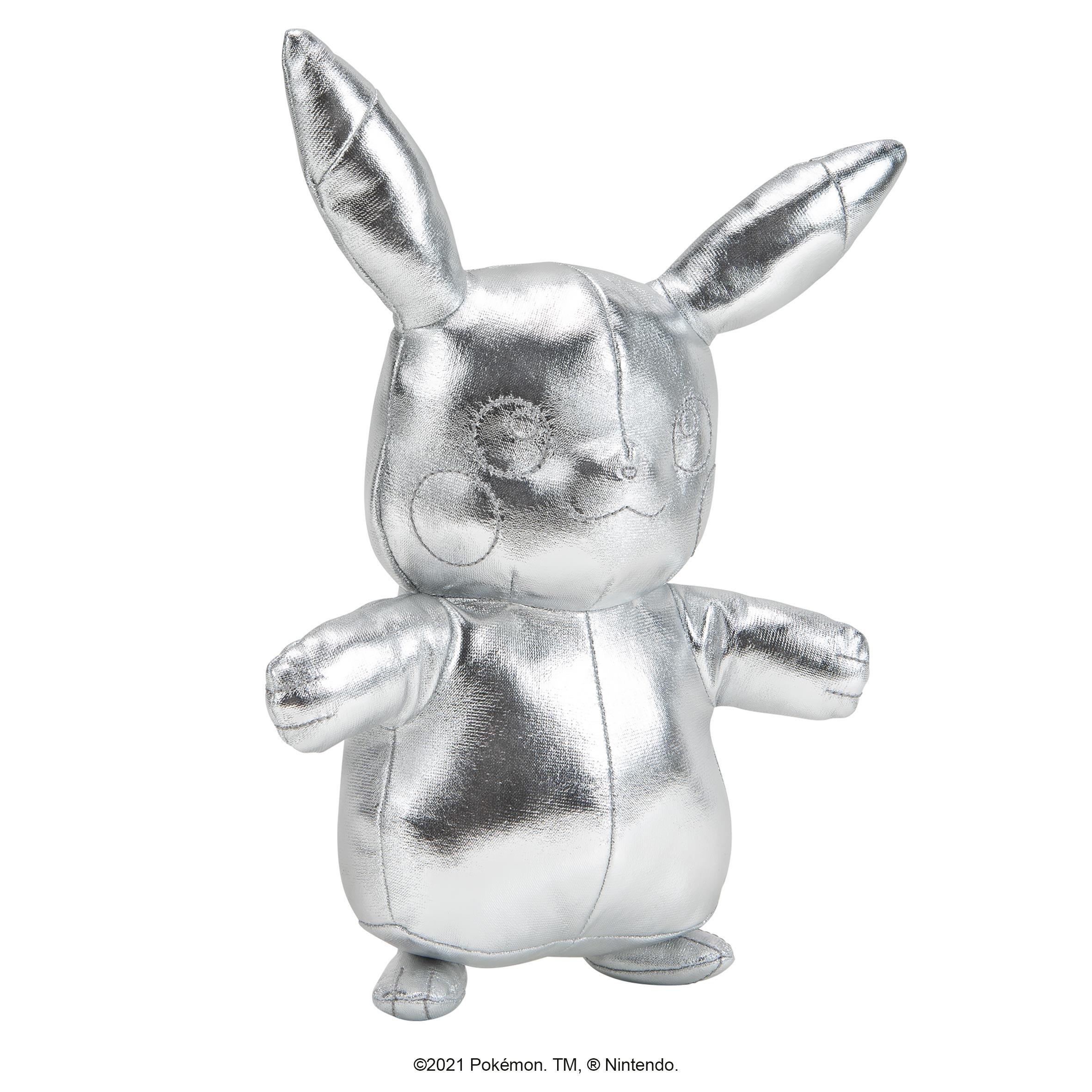 Merchandise - Pokemon - Pokémon 25th Celebration Plush Silver Pikachu - 3