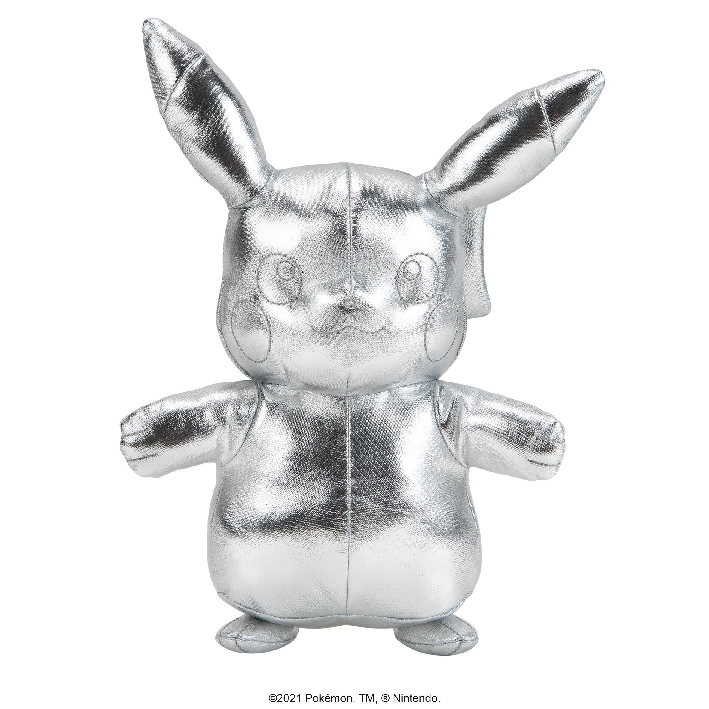 Merchandise - Pokemon - Pokémon 25th Celebration Plush Silver Pikachu - 4