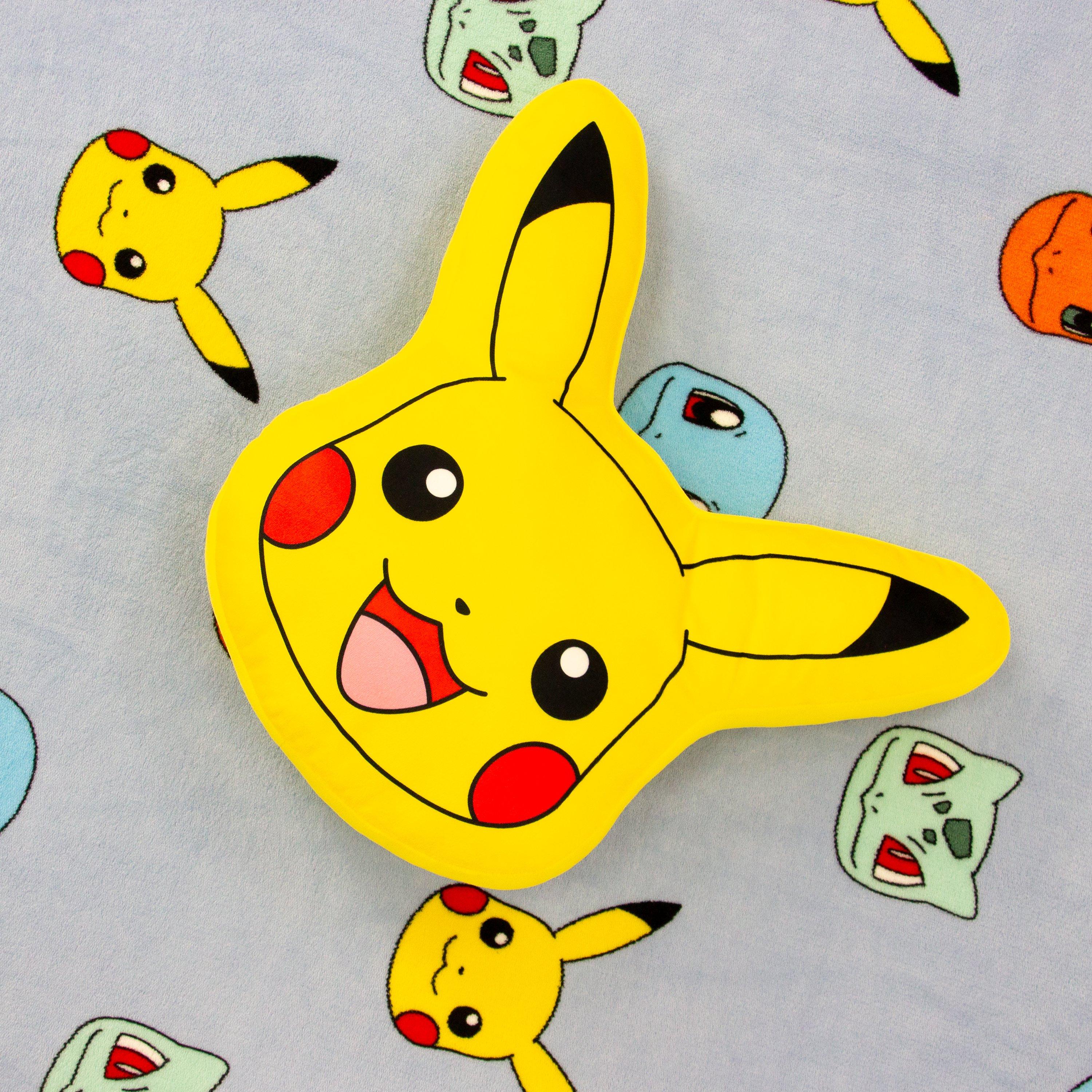 Pokemon  Kids Pikachu Shaped Cushion - 