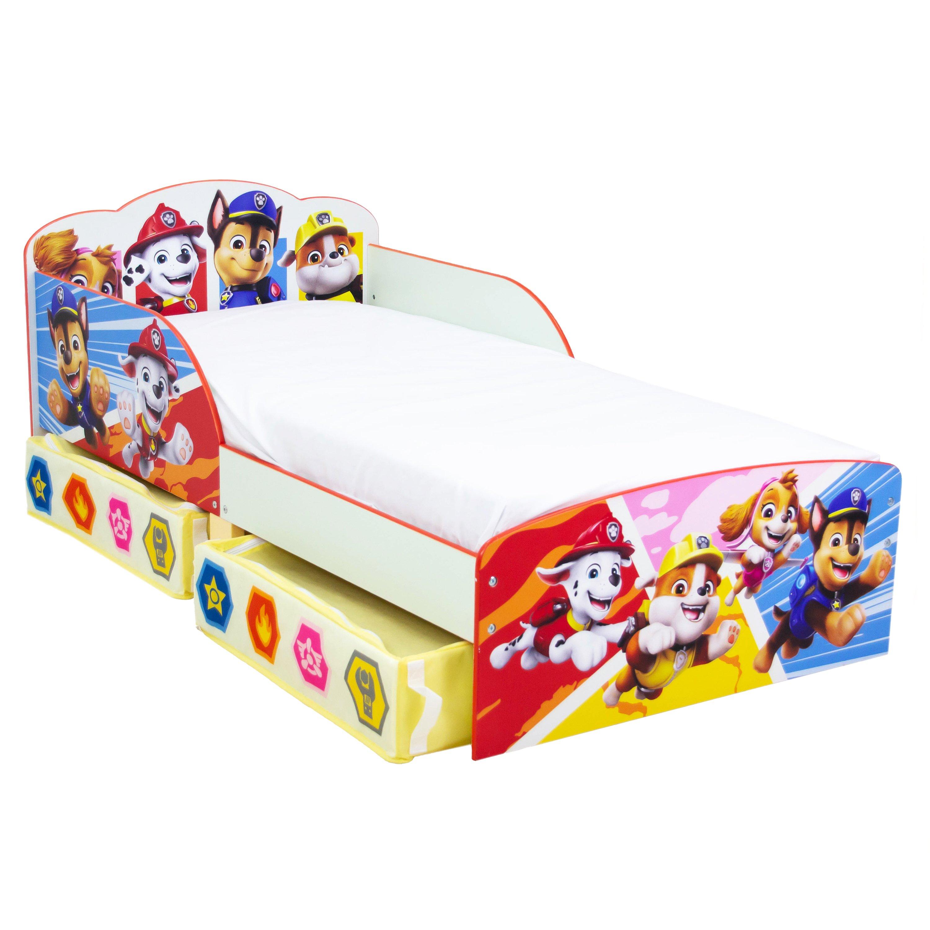 Multi - Paw Patrol - Badges Toddler Bed with Storage - 3