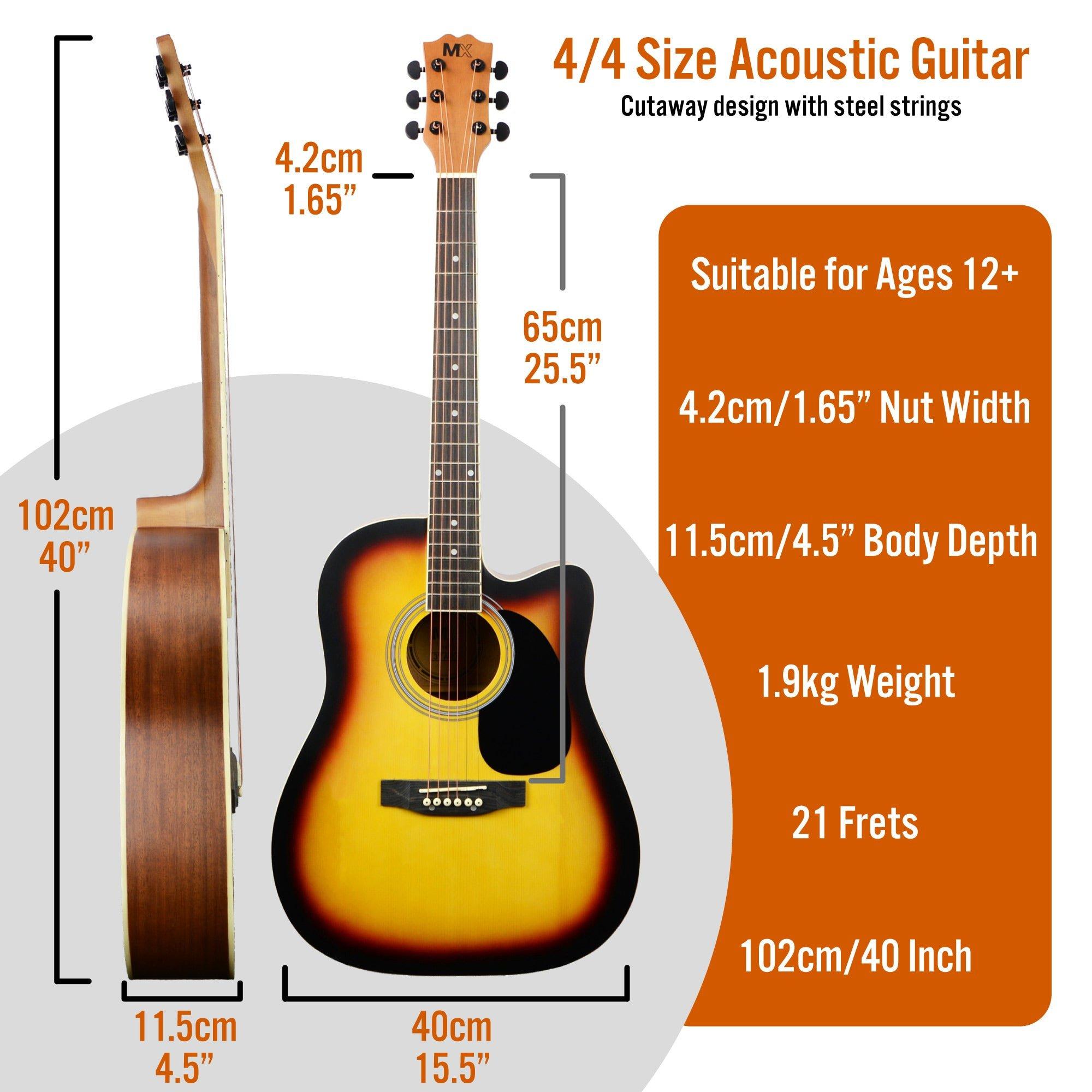 Sunburst - 3rd Avenue - MX Cutaway Acoustic Guitar Pack - 2