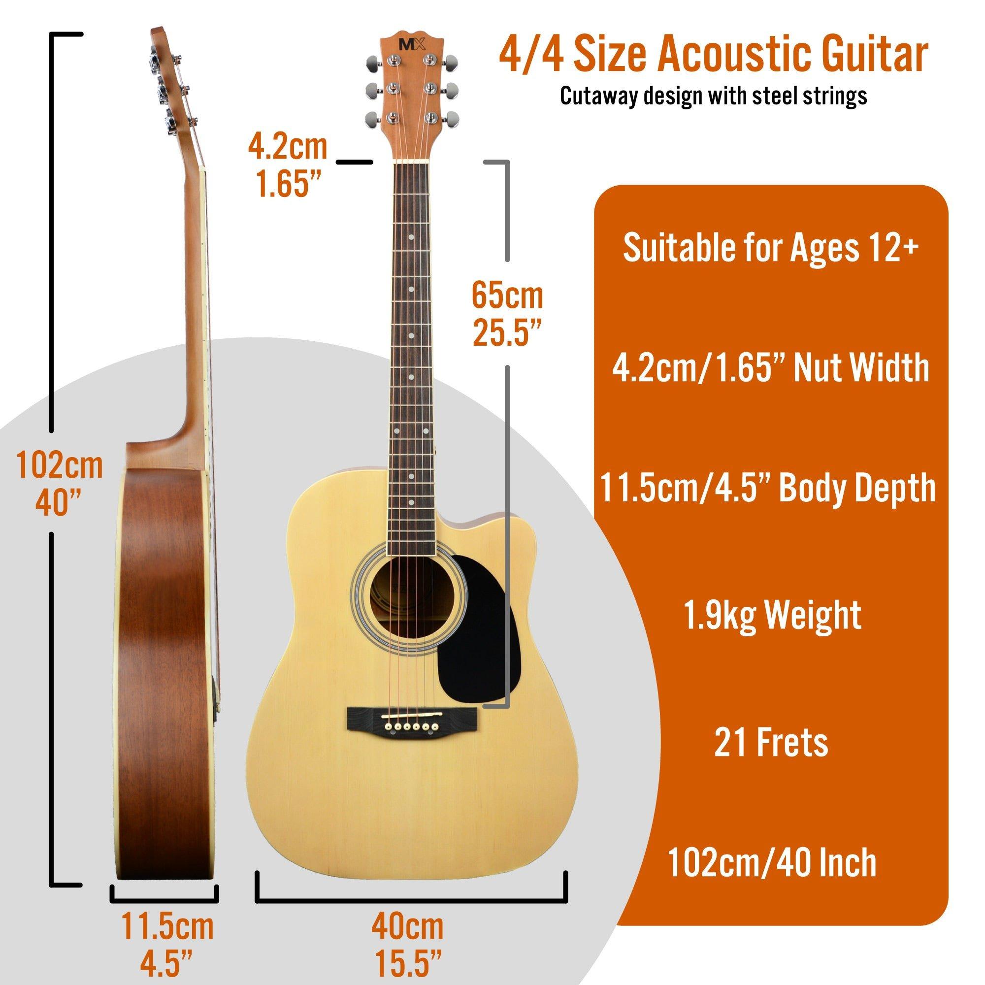 Natural - 3rd Avenue - MX Cutaway Acoustic Guitar Pack - 2