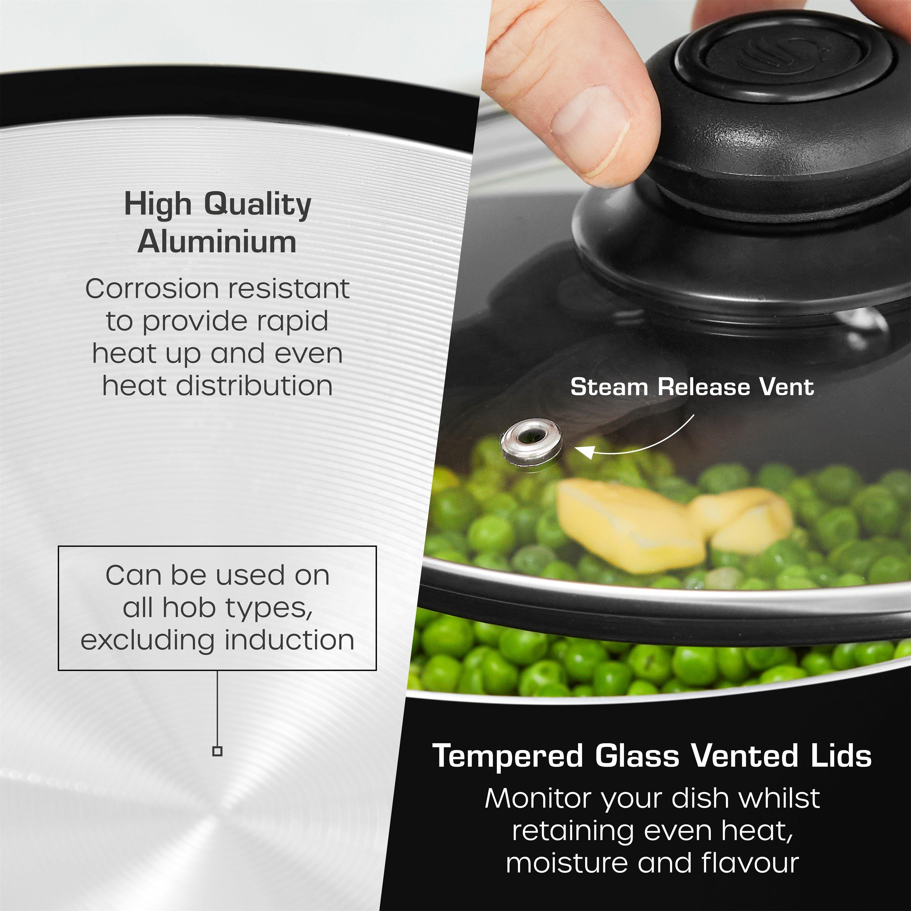 Black - Swan - Townhouse 14 Piece Pan and Tool Set Black - 3