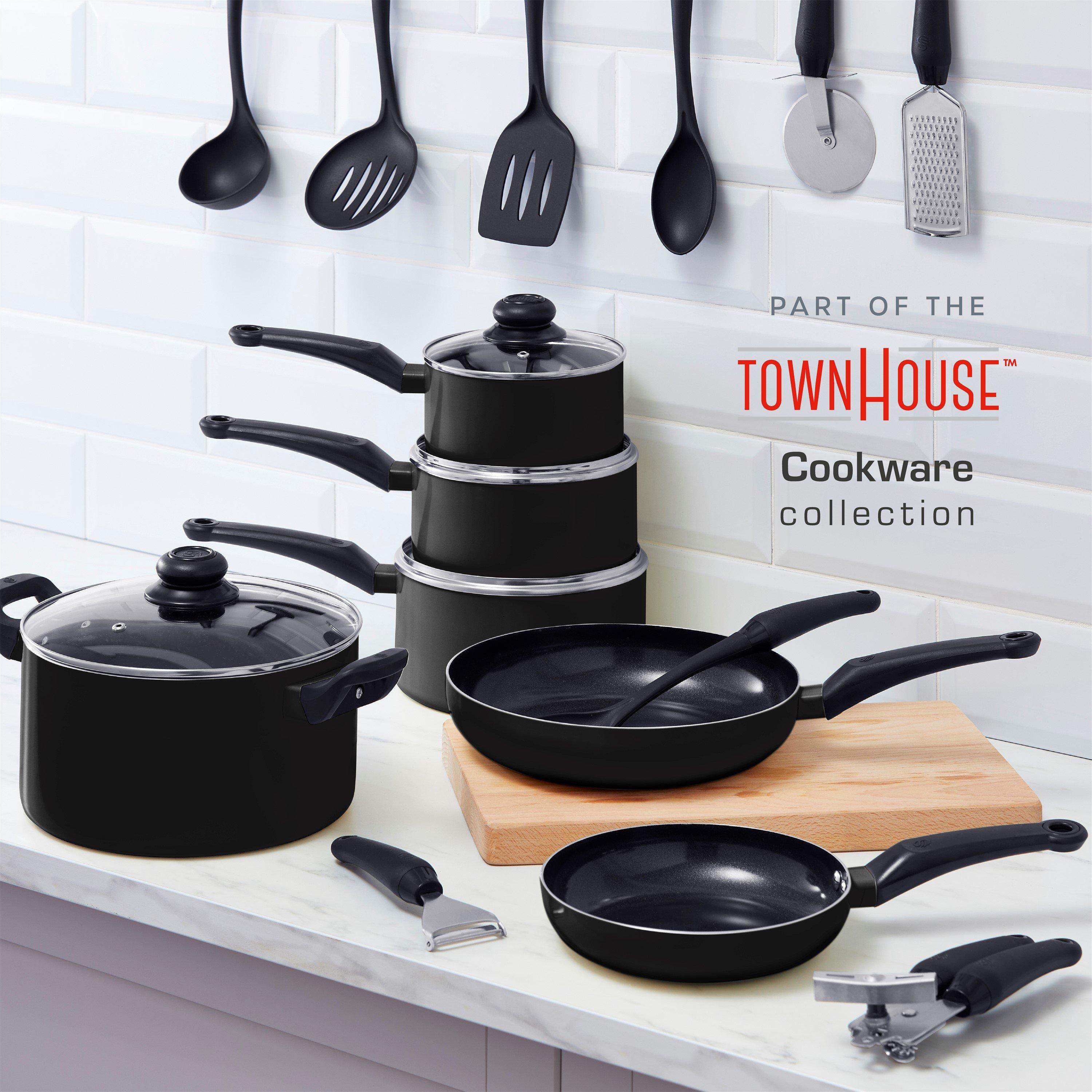 Black - Swan - Townhouse 14 Piece Pan and Tool Set Black - 9