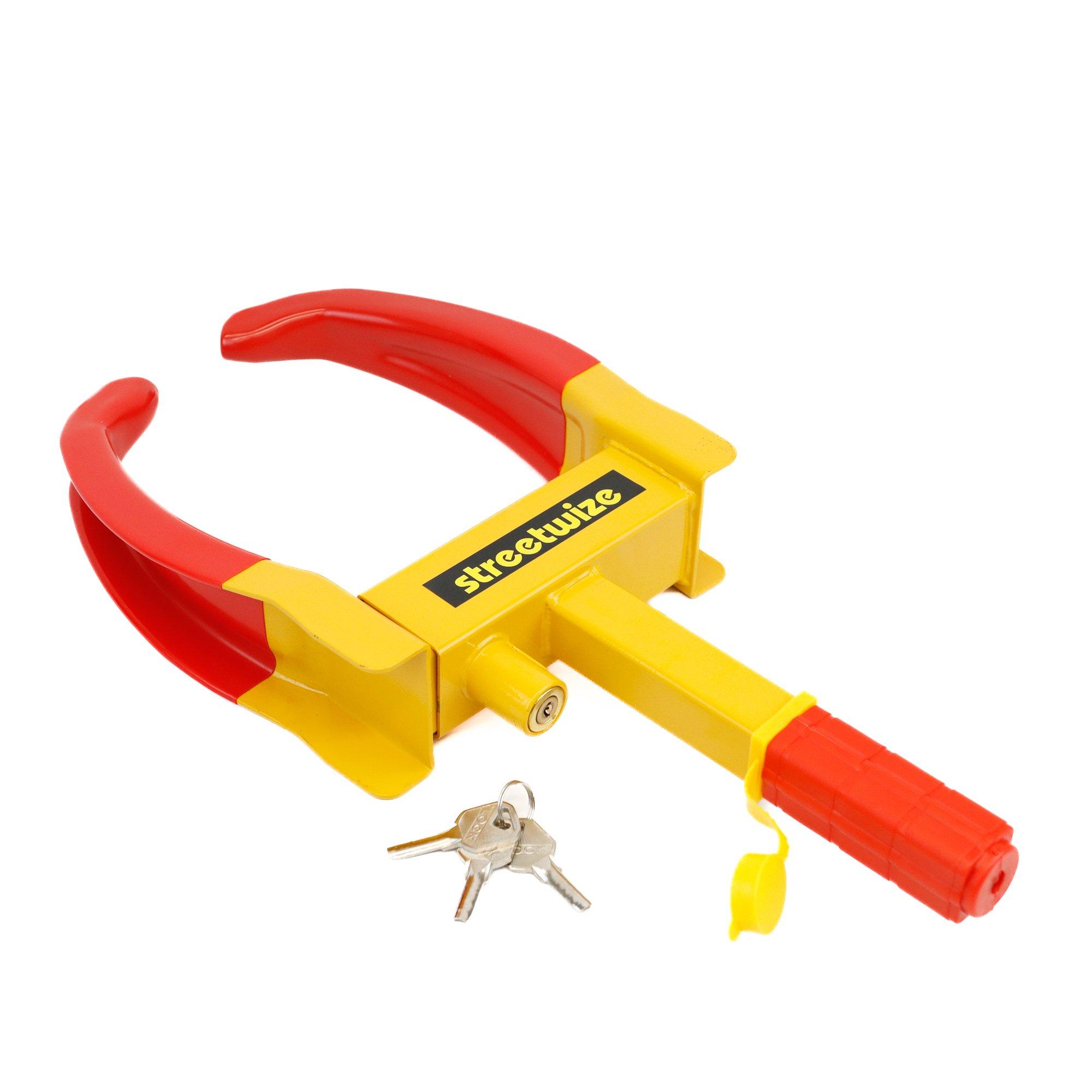 Yellow/Red - Streetwize - Easy Fit Claw Wheel Clamp - 2