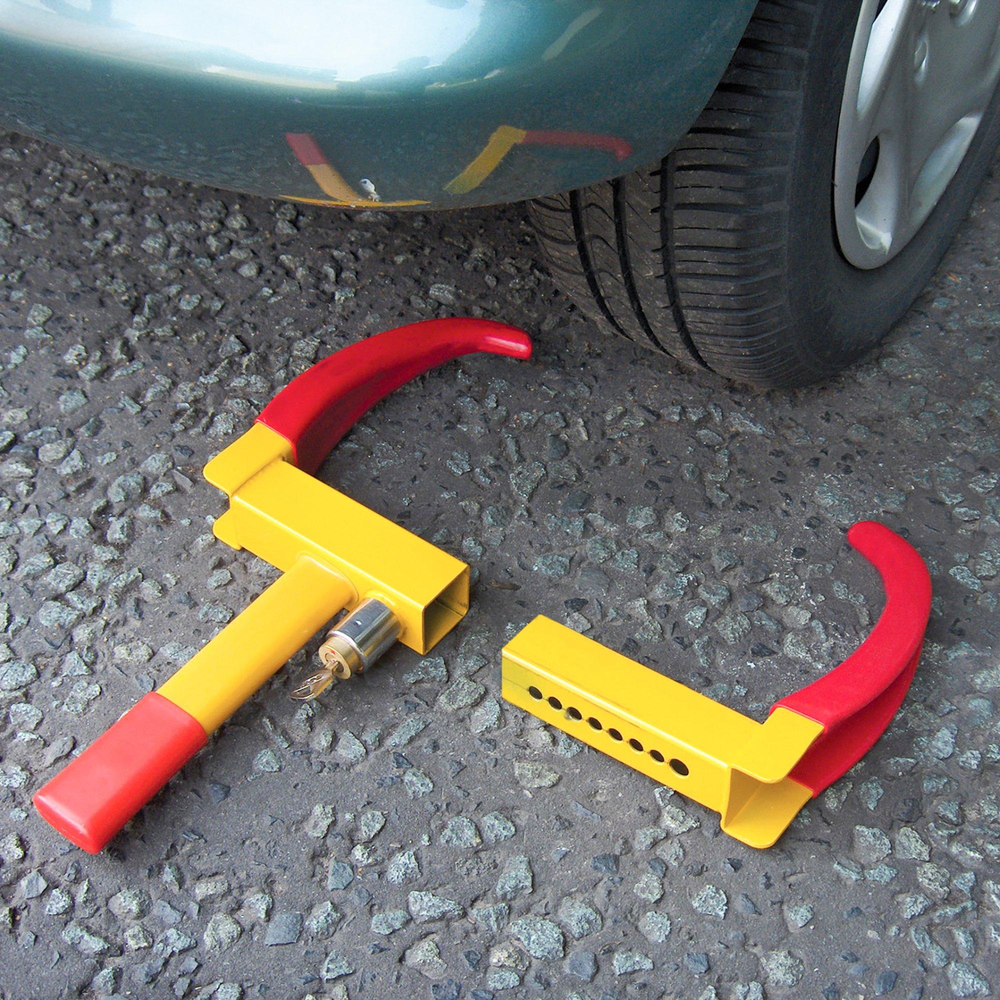 Yellow/Red - Streetwize - Easy Fit Claw Wheel Clamp - 3