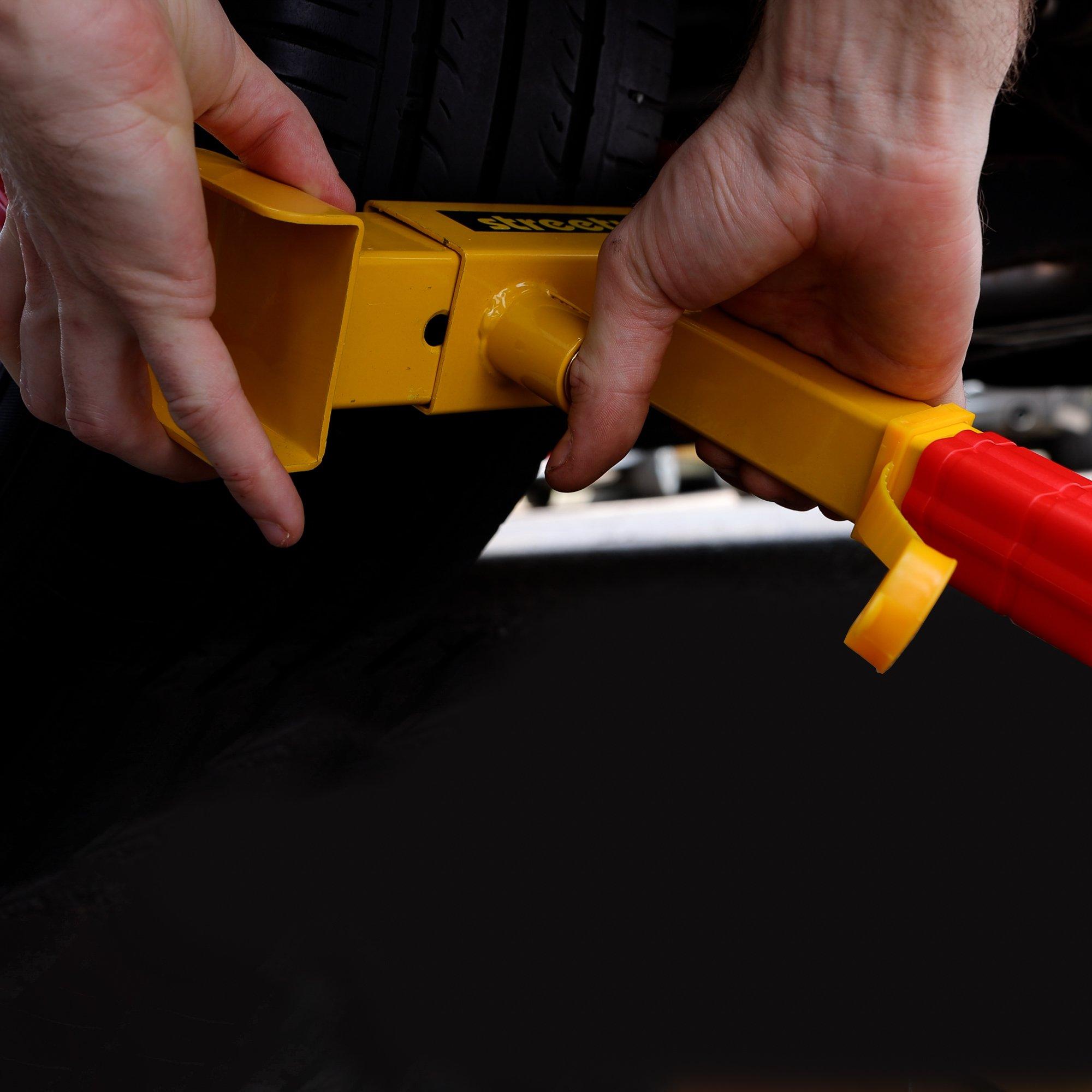 Yellow/Red - Streetwize - Easy Fit Claw Wheel Clamp - 4