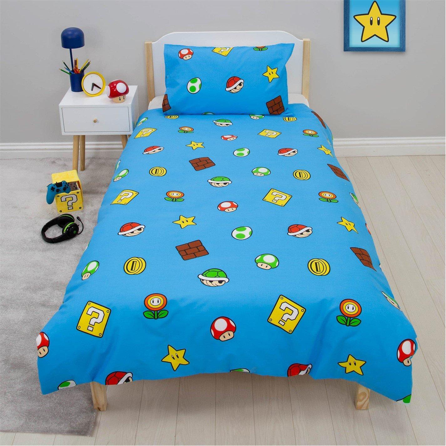 Multi - Super Mario - Nintendo Splitter Single Panel Duvet - 3