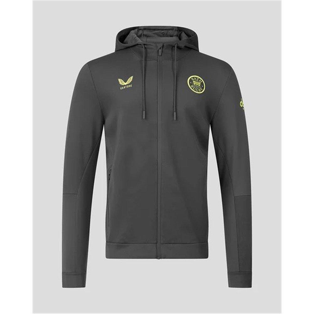 Gunmetal - Castore - Mens Bath Rugby 2026/27 Travel Full Zip Hoodie - 1