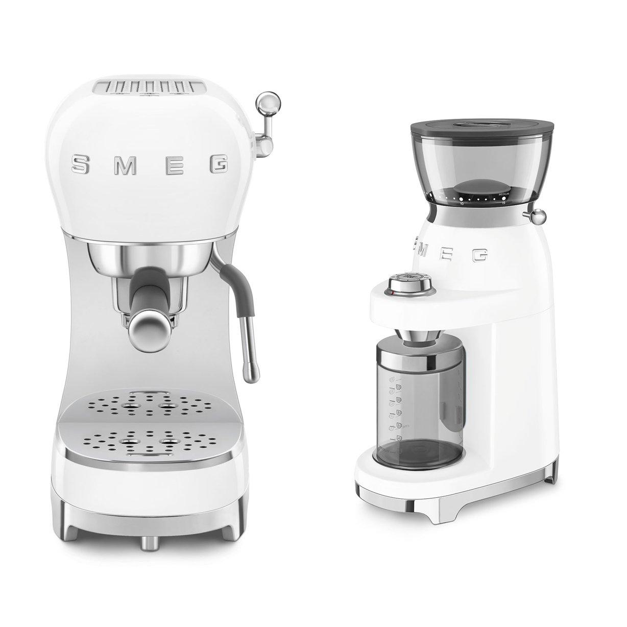 Smeg 50s Style Espresso Coffee Machine and 50s Style E