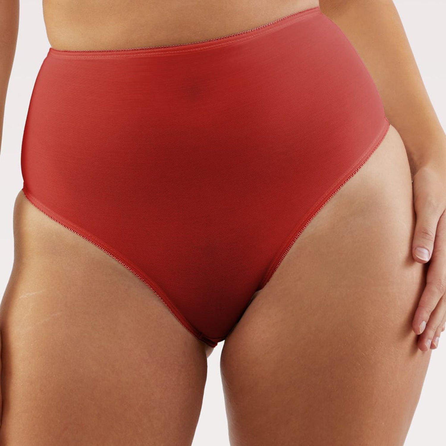 Red - Playful Promises - Annette Red Classic High Waist Brief - 1