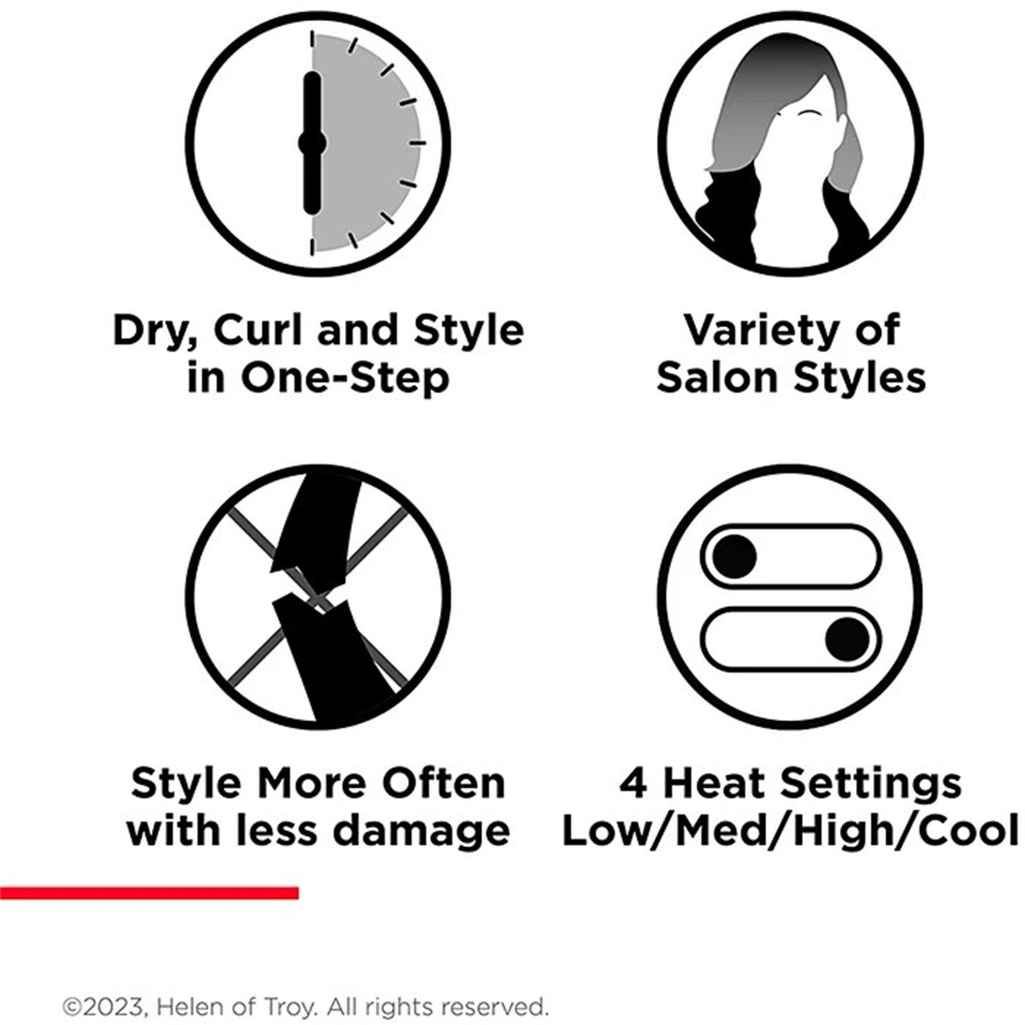 Black - REVLON - Revlon One-Step Blow-Dry Multi Styler - 3 in 1 - 6