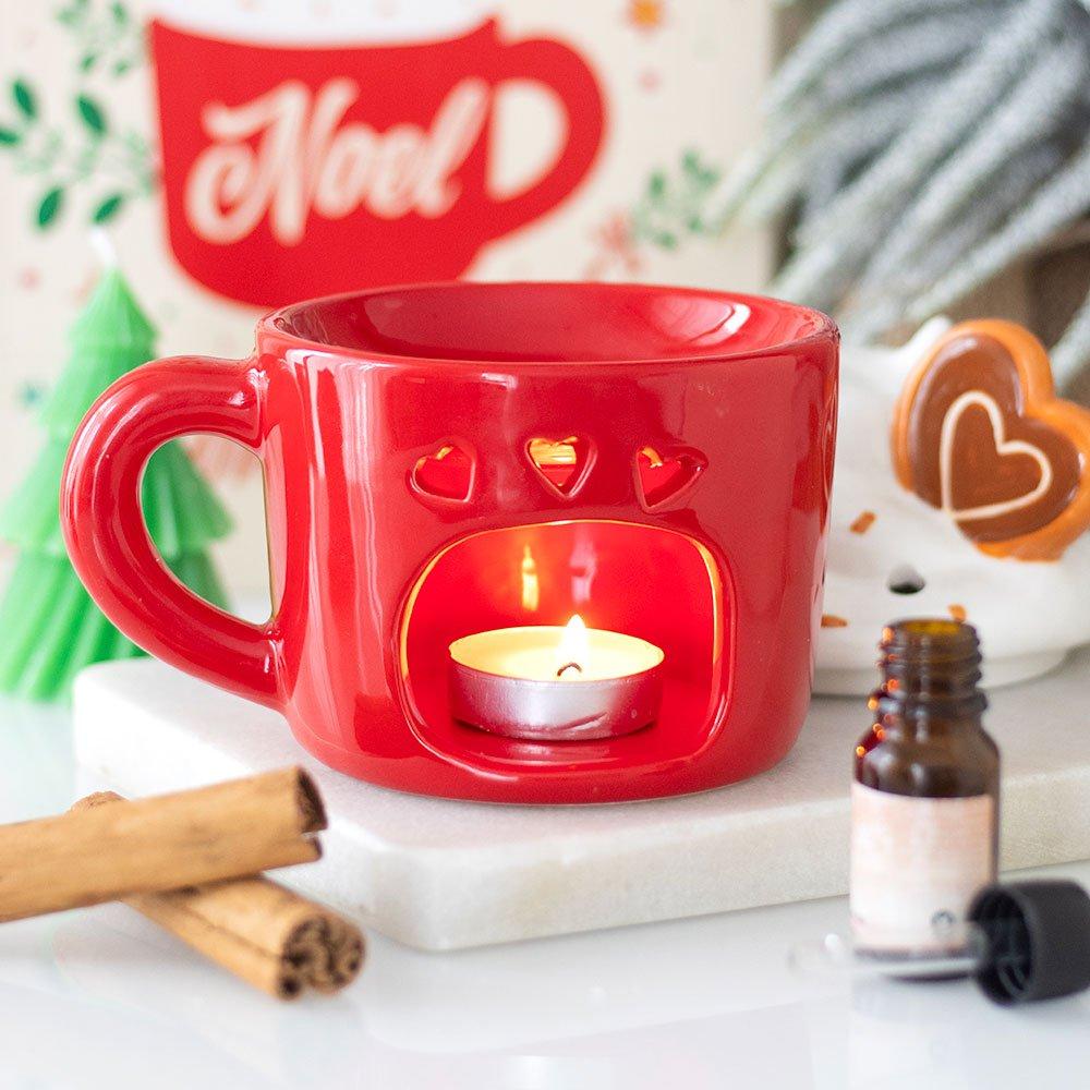 Red - Something Different - Hot Chocolate Mug Shaped Oil Burner - 2