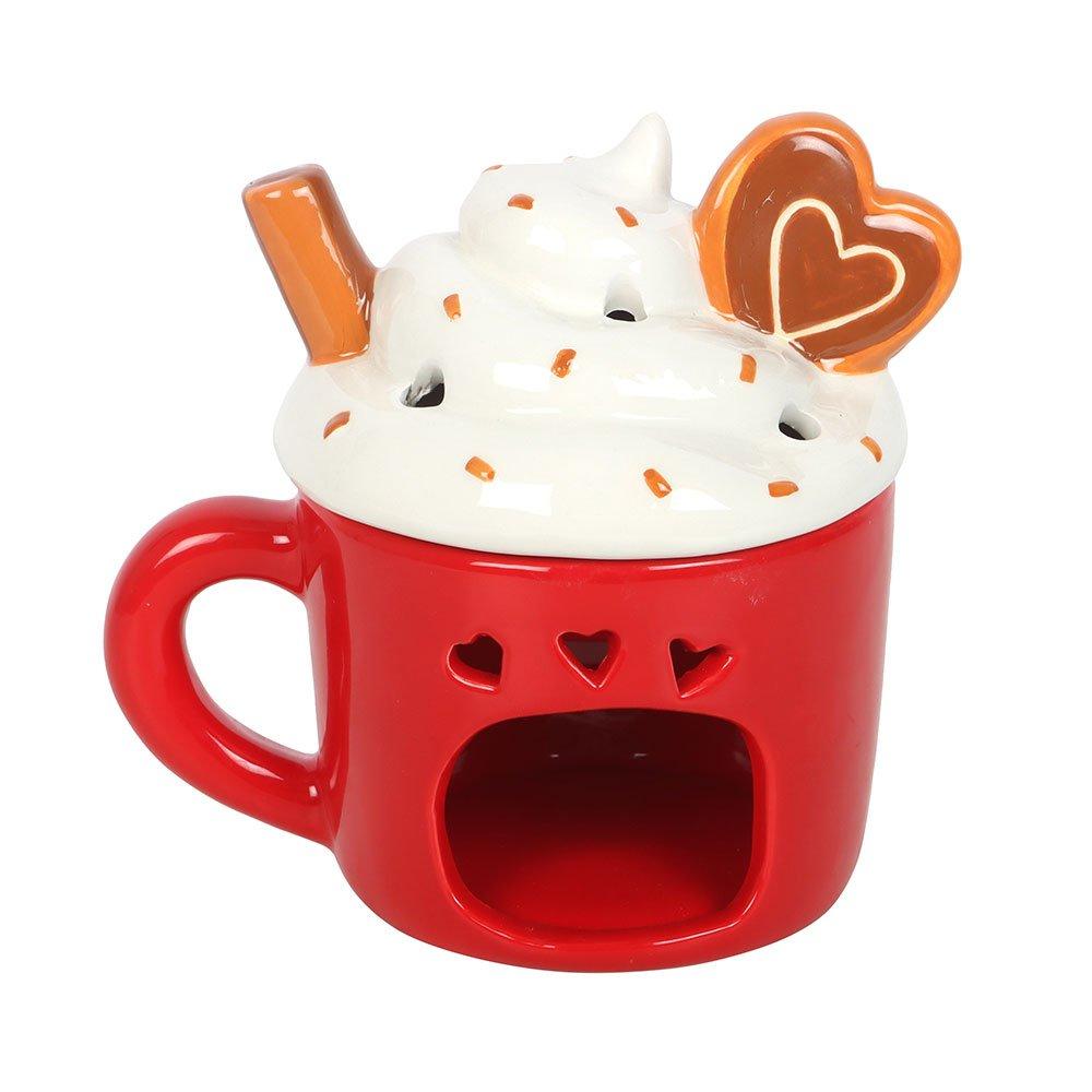 Red - Something Different - Hot Chocolate Mug Shaped Oil Burner - 5