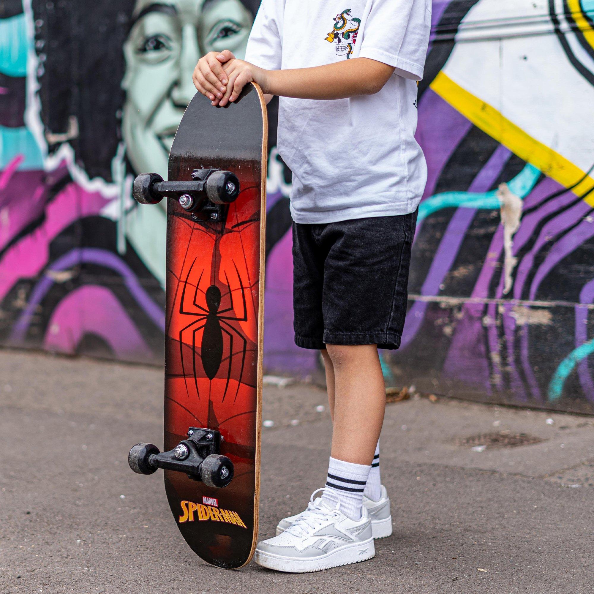 Multicoloured - Spiderman - Spiderman  Wooden Skateboard - 79cm x 20cm - 3