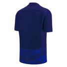 Bleu - Macron - long sleeve faux-leather shirt - 2