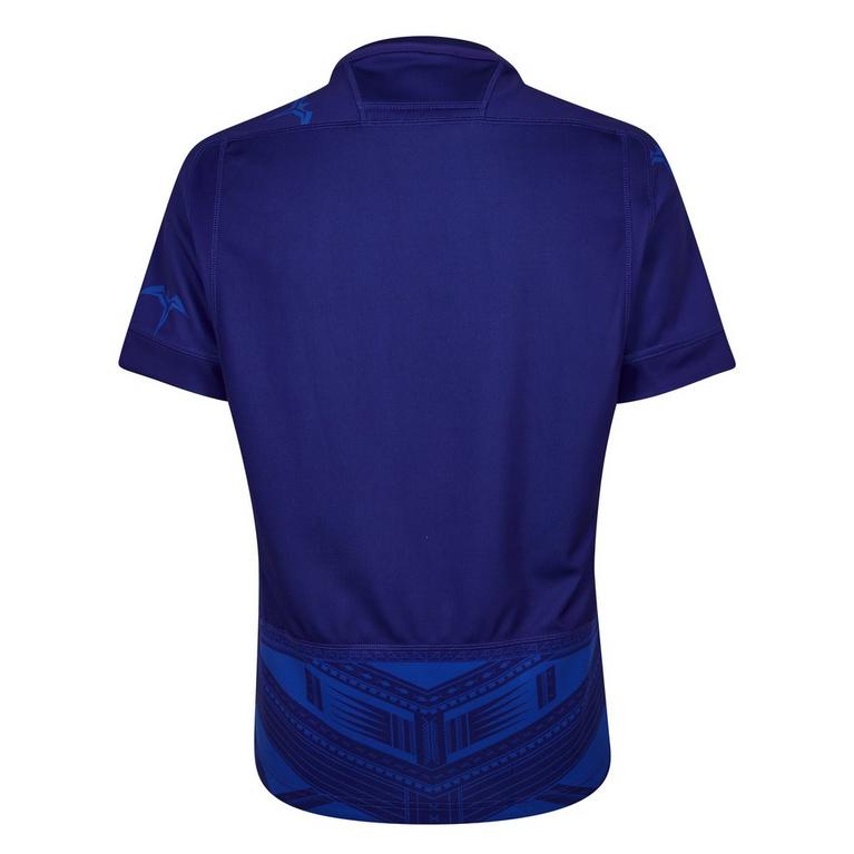 Bleu - Macron - long sleeve faux-leather shirt - 6