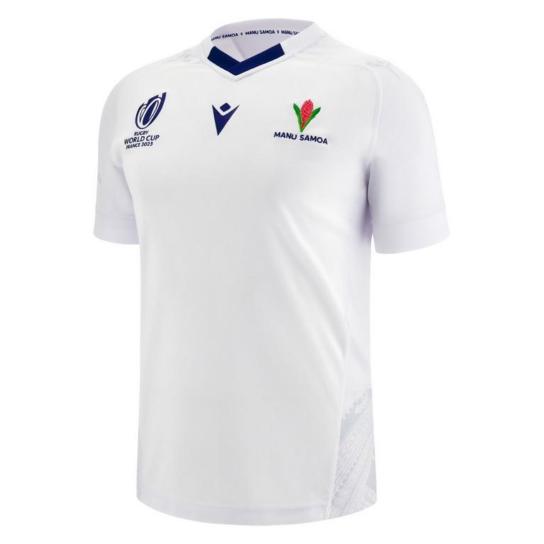 Blanc/Bleu - Macron - Samoa RWC 2023 Home Rugby Shirt Adults - 1