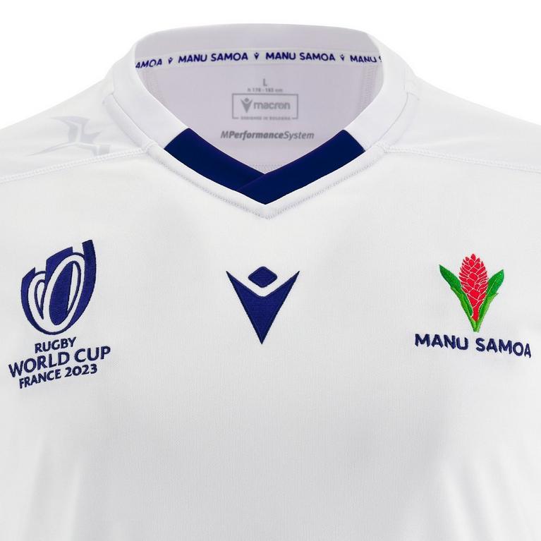 Blanc/Bleu - Macron - Samoa RWC 2023 Home Rugby Shirt Adults - 3