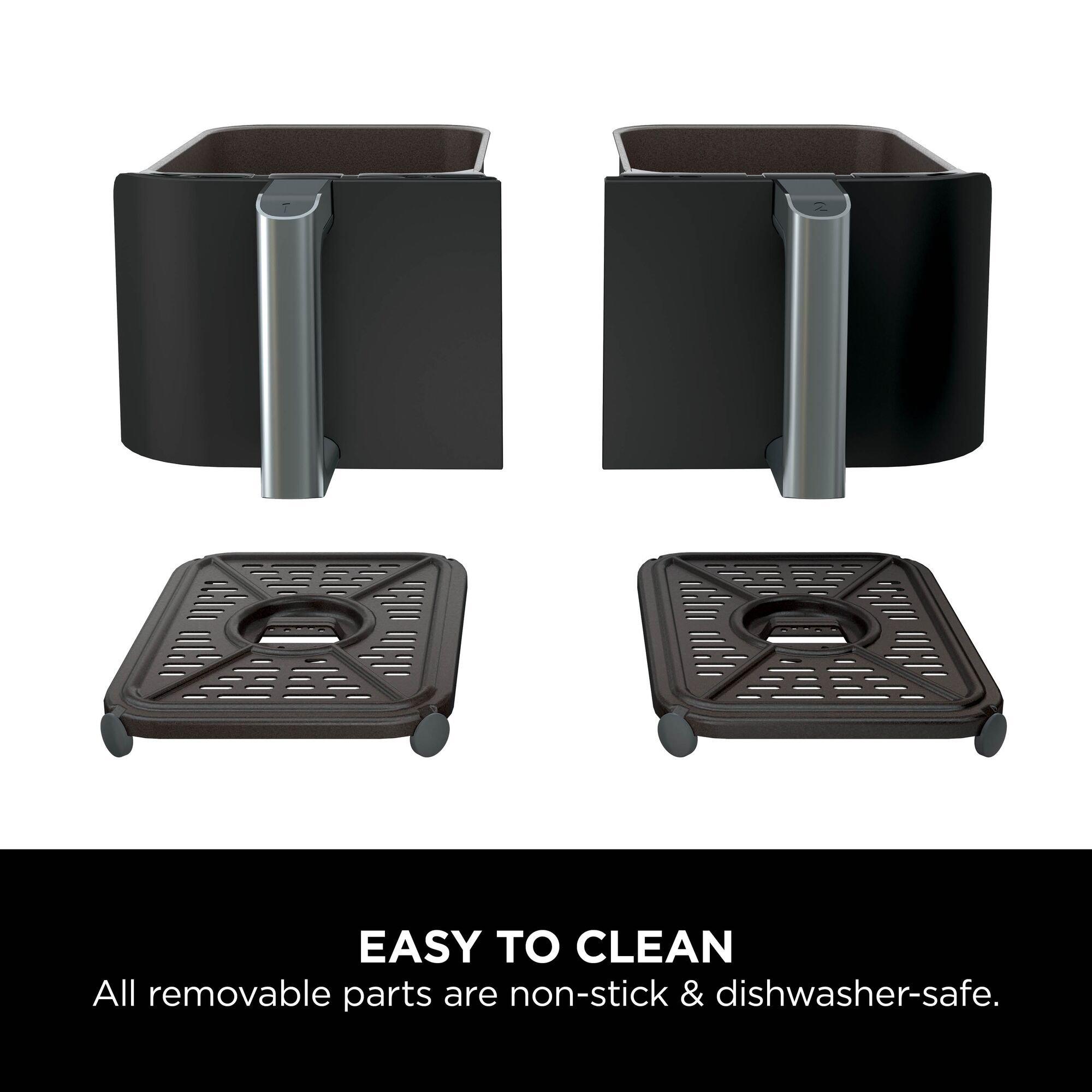 Black - Ninja - Foodi 4-in-1 Dual Zone Air Fryer 7.6L AF200UK - 3