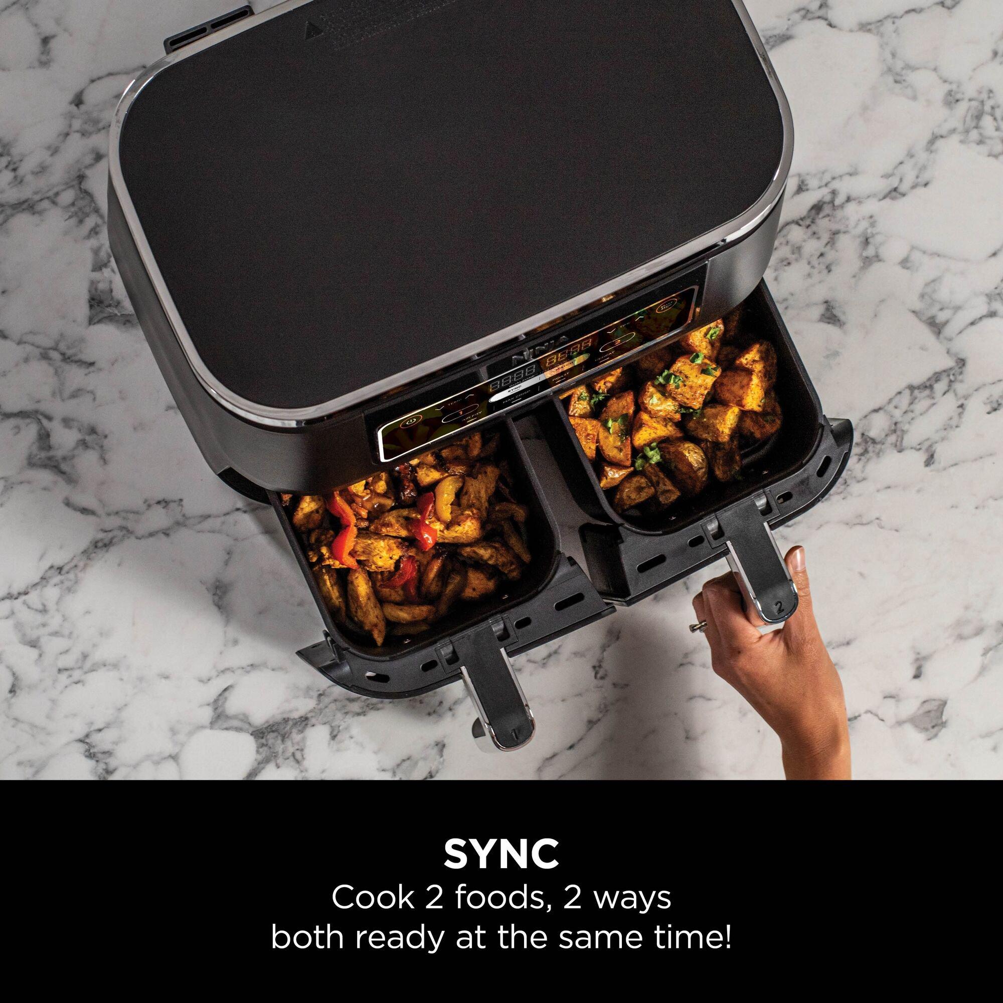 Black - Ninja - Foodi 4-in-1 Dual Zone Air Fryer 7.6L AF200UK - 4