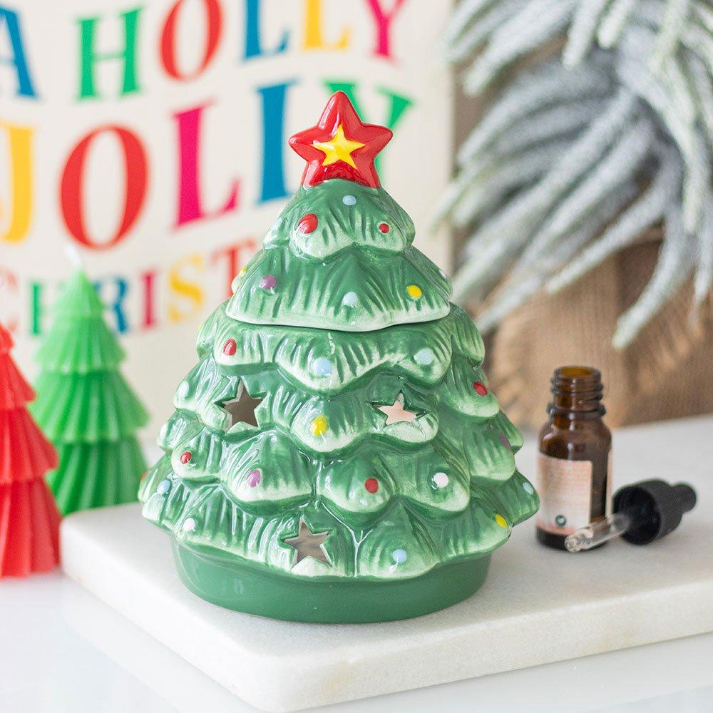 Something Different  Nostalgic Christmas Tree Oil Burner - Green
