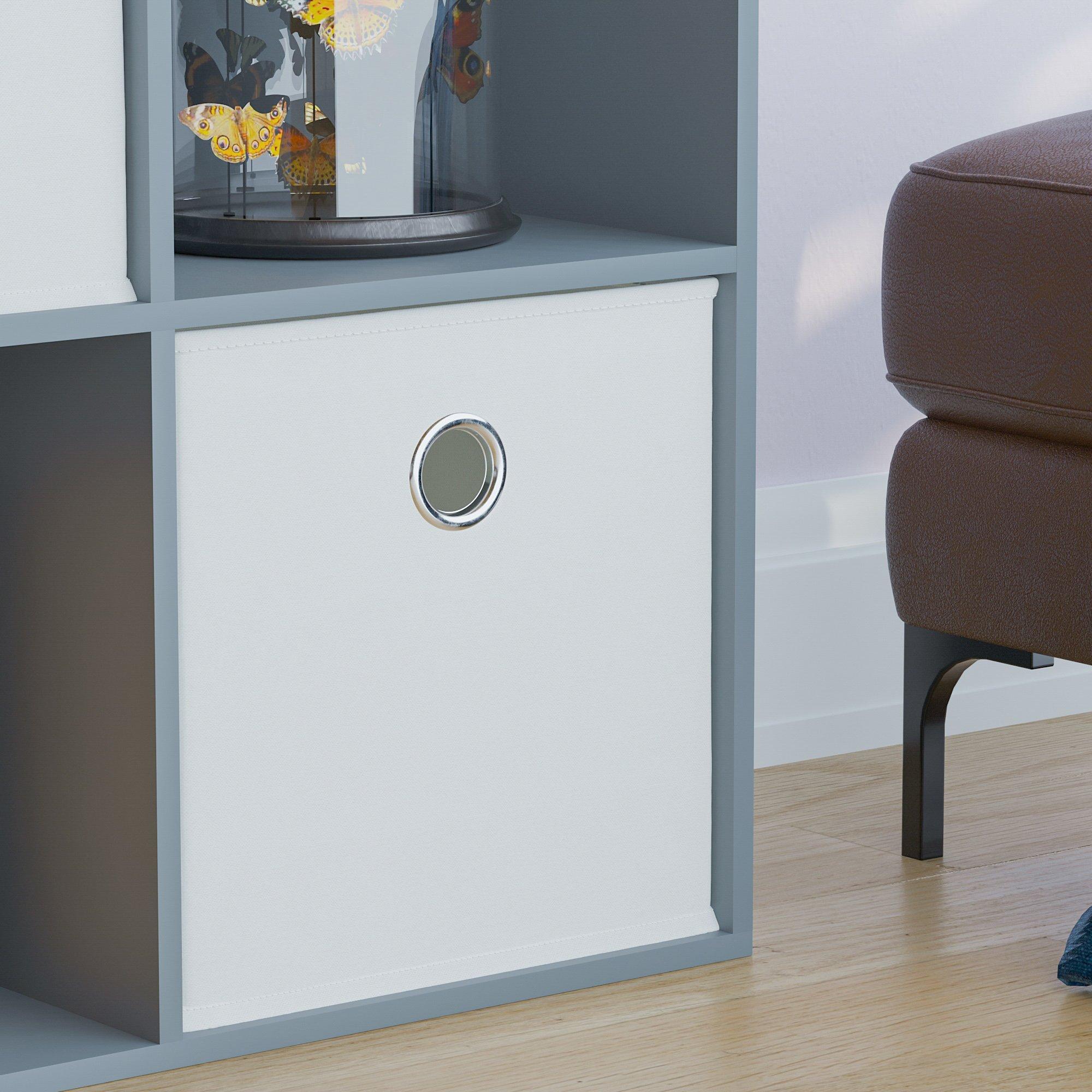 White - Lassic - 3x3 Cube Storage Unit (G) + Set of 5 Storage Cubes - 6