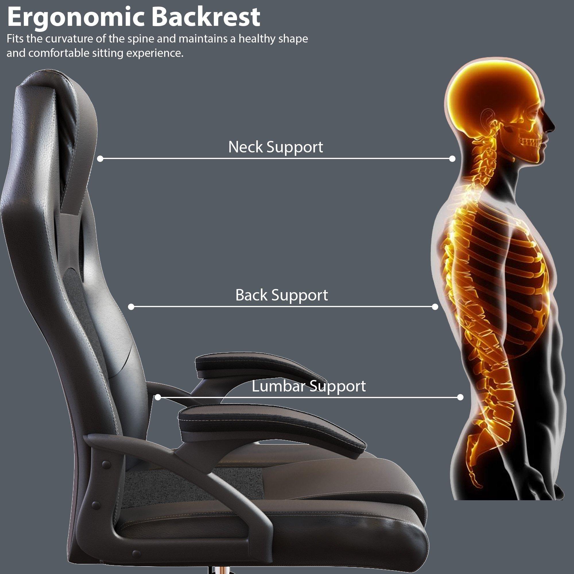 Black - Lassic - Vida Designs Coma Racing Gaming Chair UKFR - 6