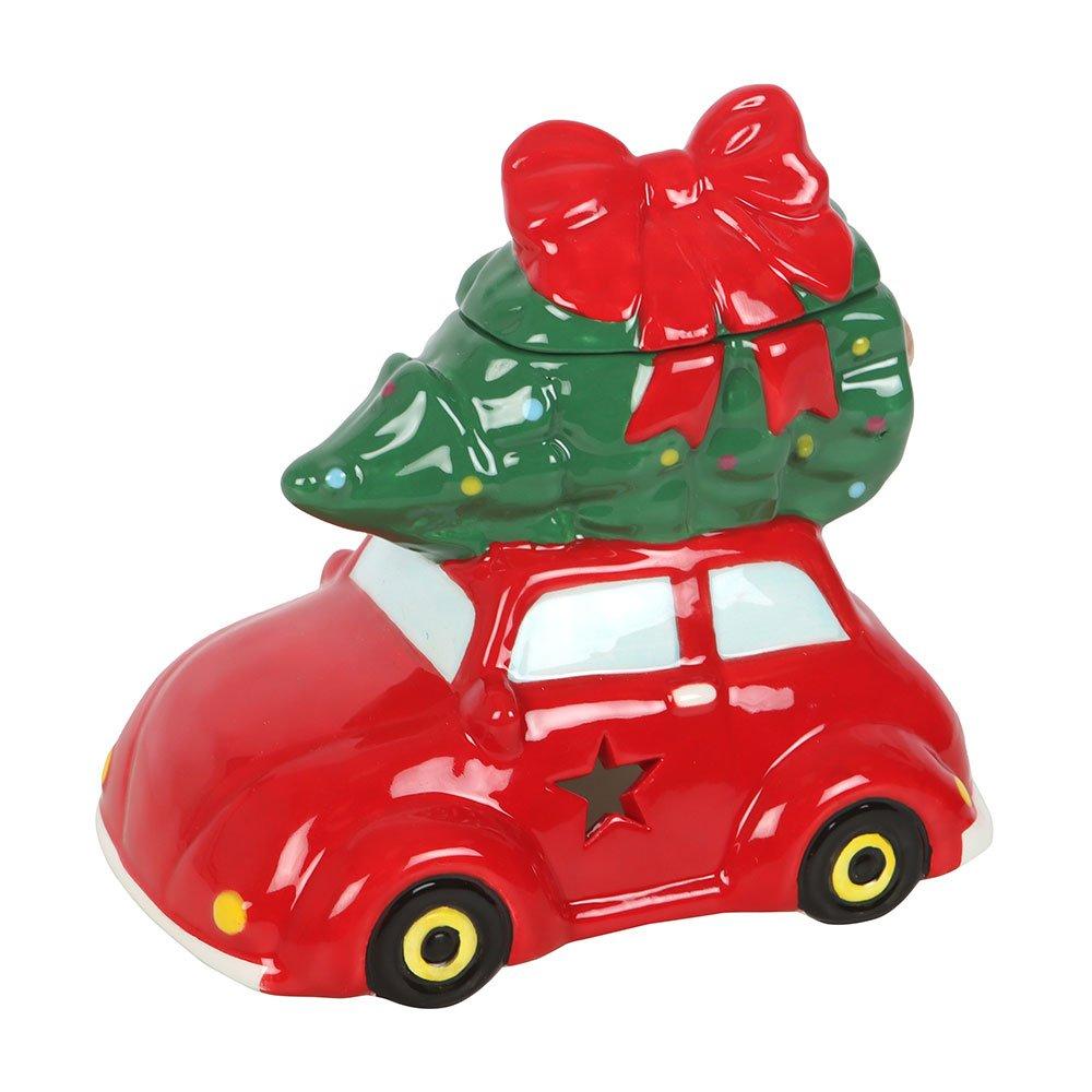 Red - Something Different - Car with Christmas Tree Oil Burner - 2