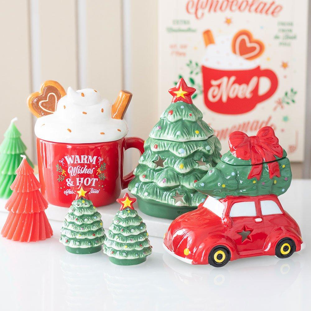 Red - Something Different - Car with Christmas Tree Oil Burner - 5