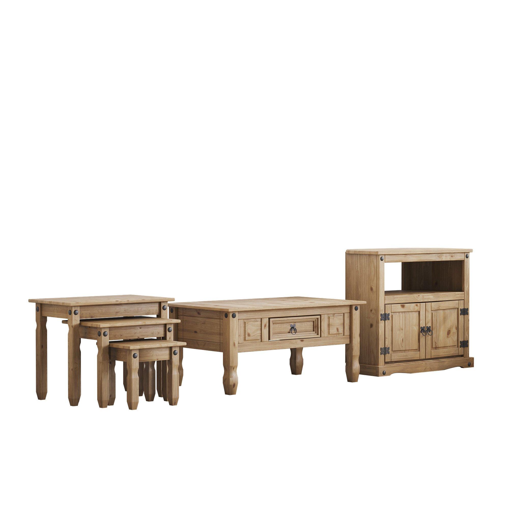 Pine - Lassic - Vida Designs Corona Trio Living Room Set - 8