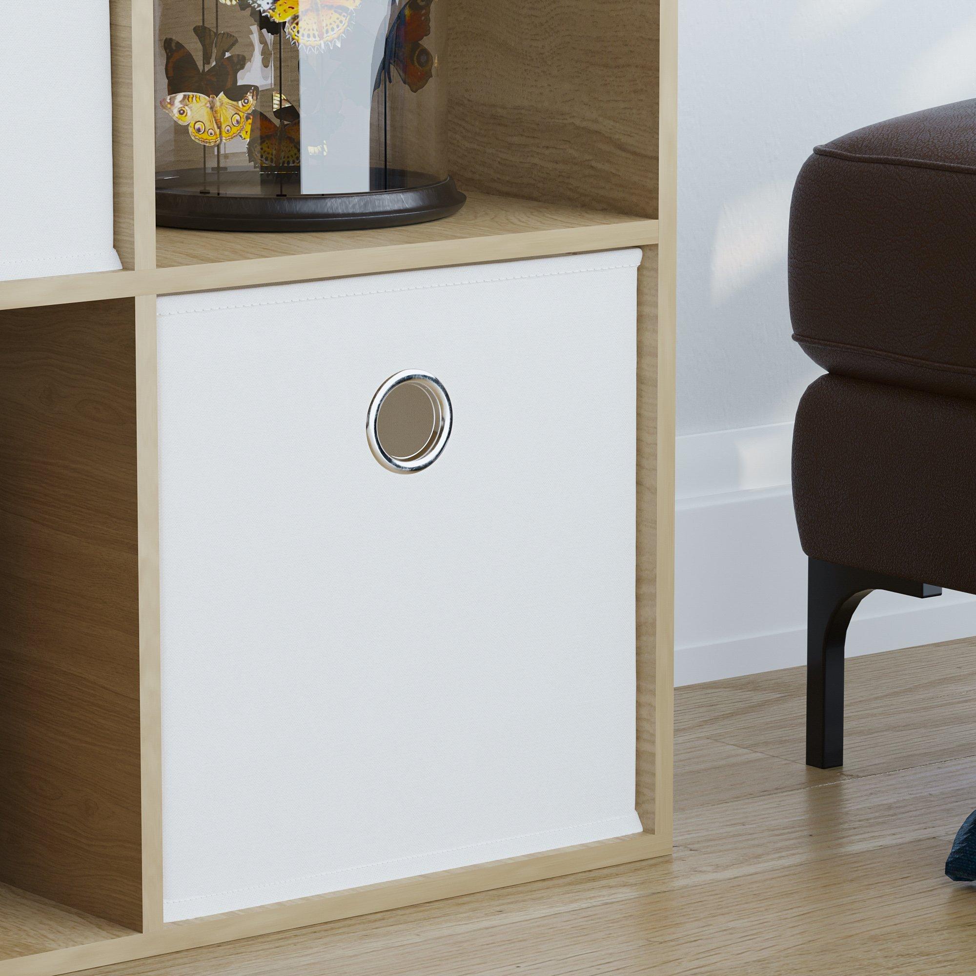 White - Lassic - 3x3 Cube Storage Unit (O) + Set of 5 Storage Cubes - 6