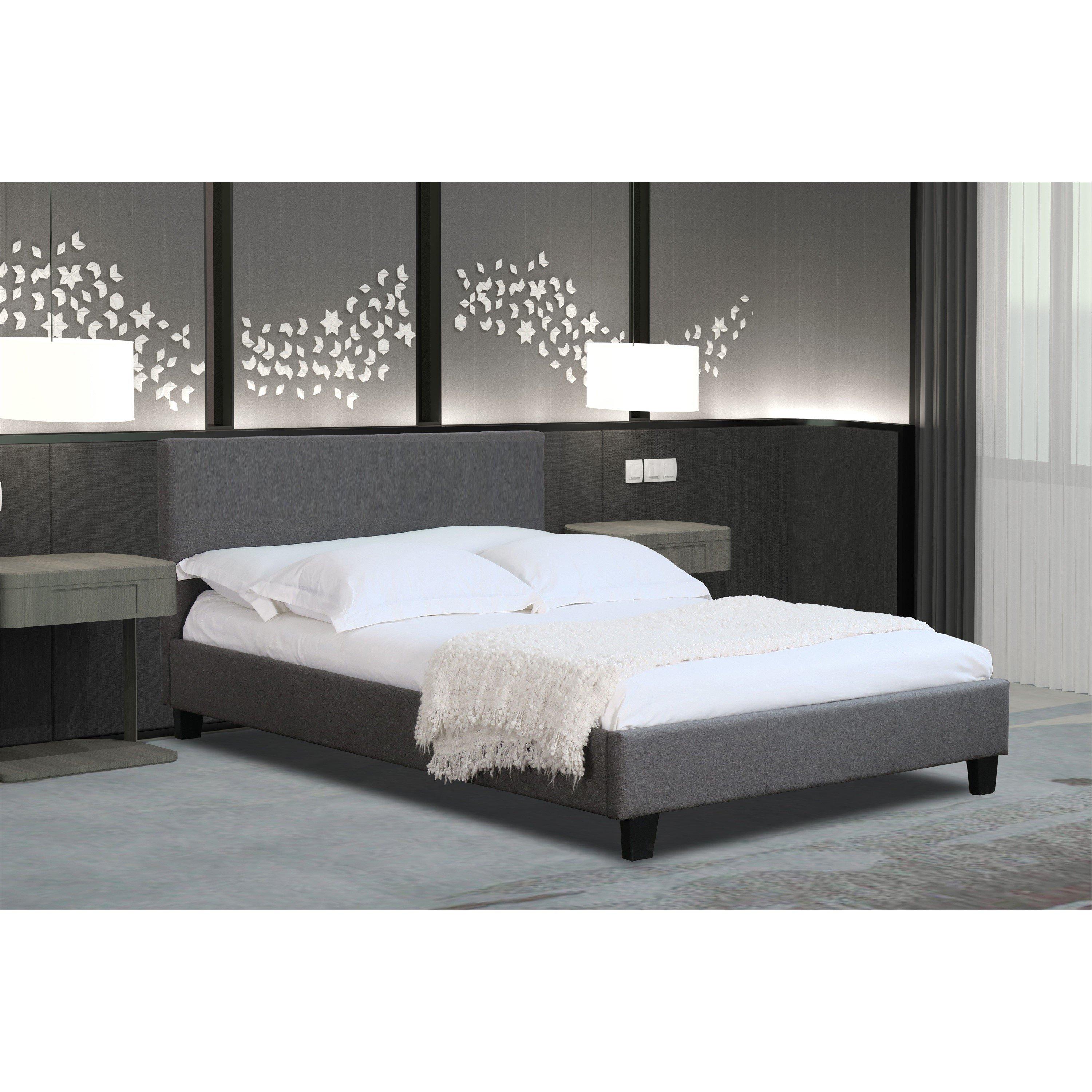 Dark Grey - Comfy Living - Modern Fabric Bed Only