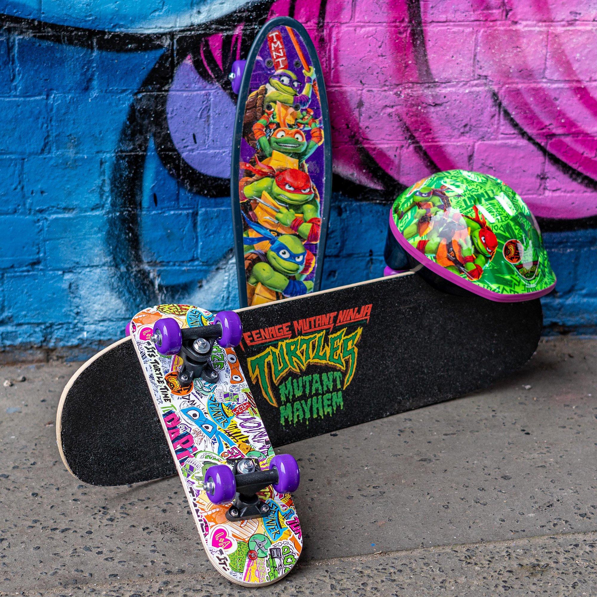 Multicoloured - Teenage Mutant Ninja Turtles - Turtles Wooden Skateboard - 79cm x 20cm - 4