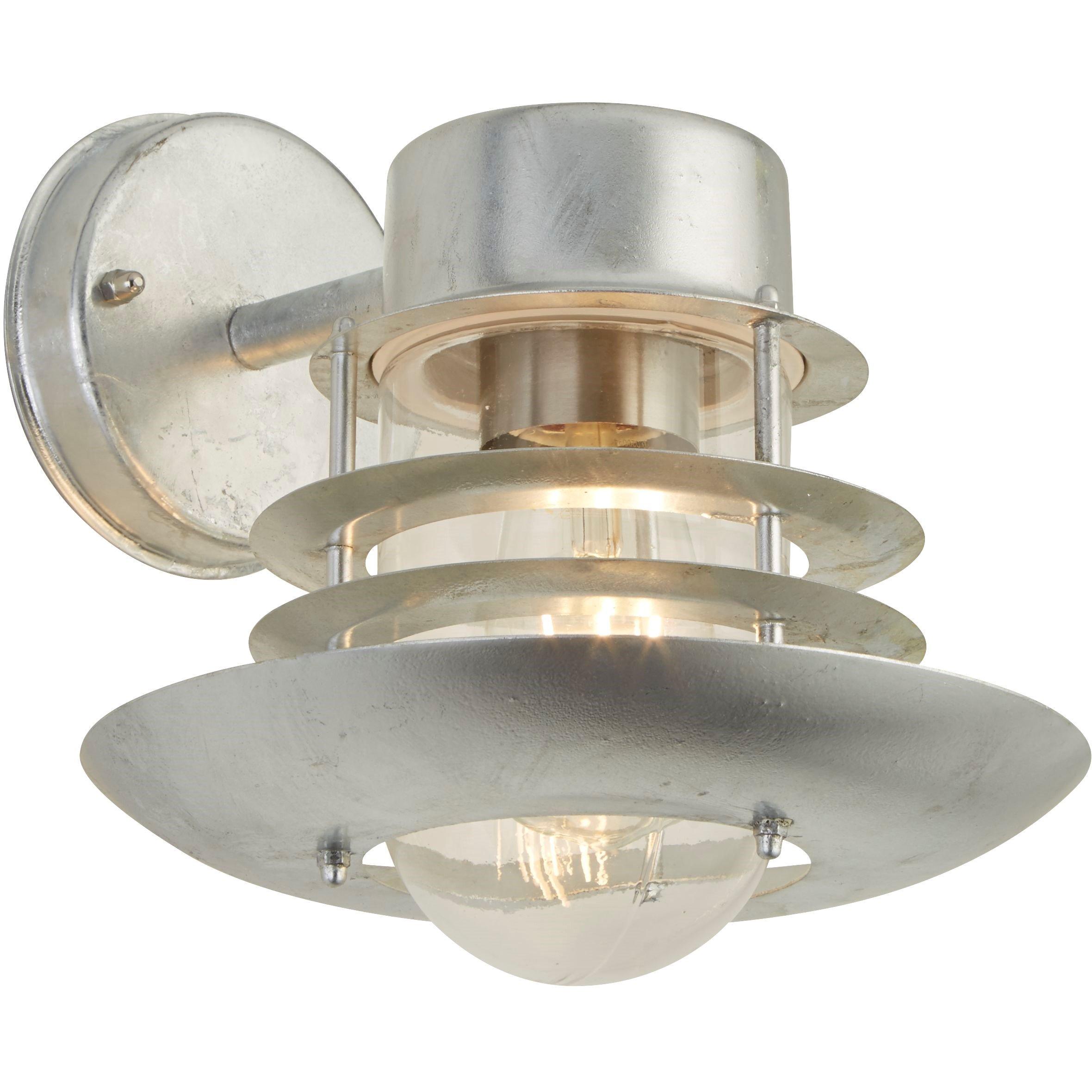 Silver And Clea - Lighting Collection - GALVANISED OUTDOOR LANTERN WALL LIGHT - 2
