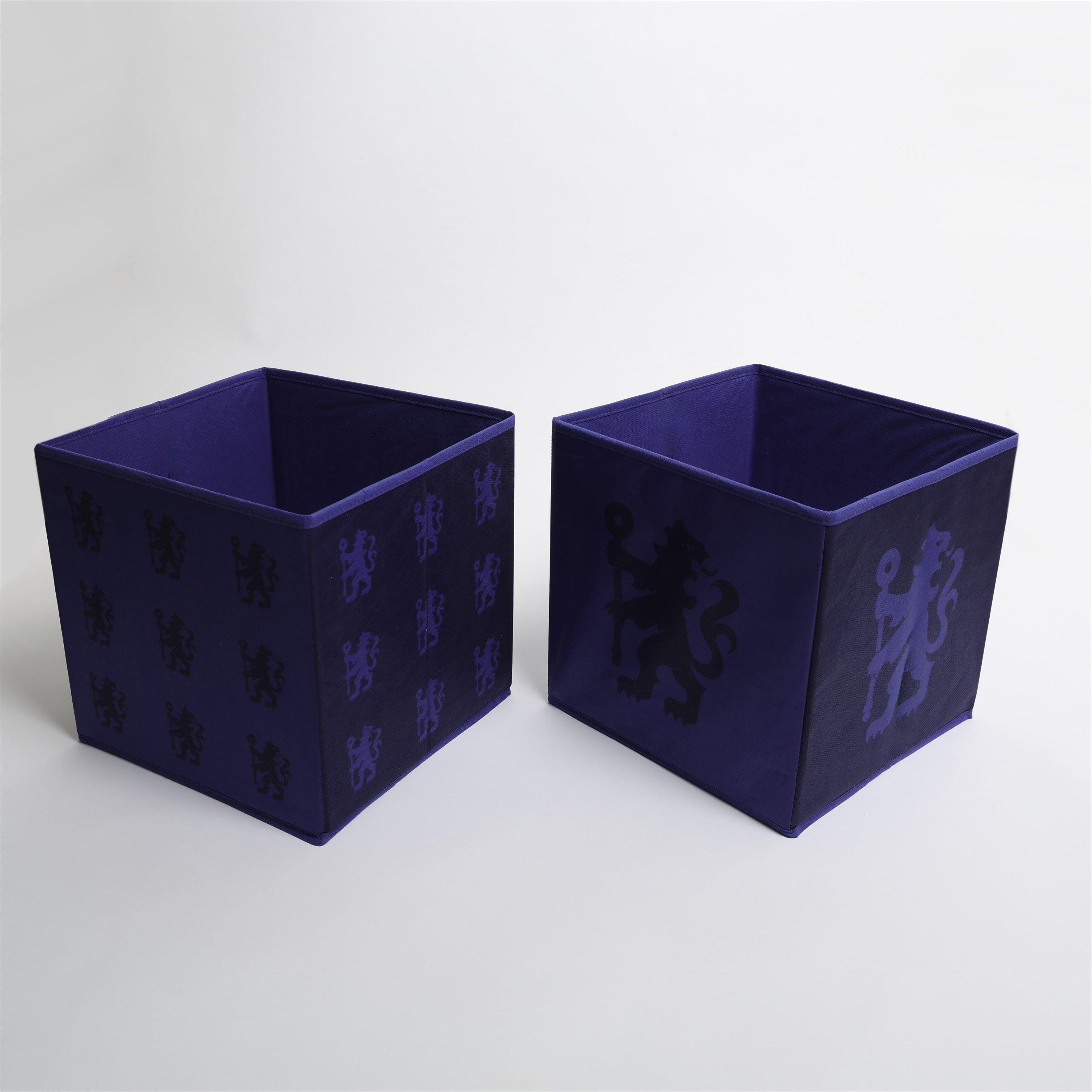 Blue - Chelsea FC - Chelsea Geometric Storage Cubes 2 Pack - 2
