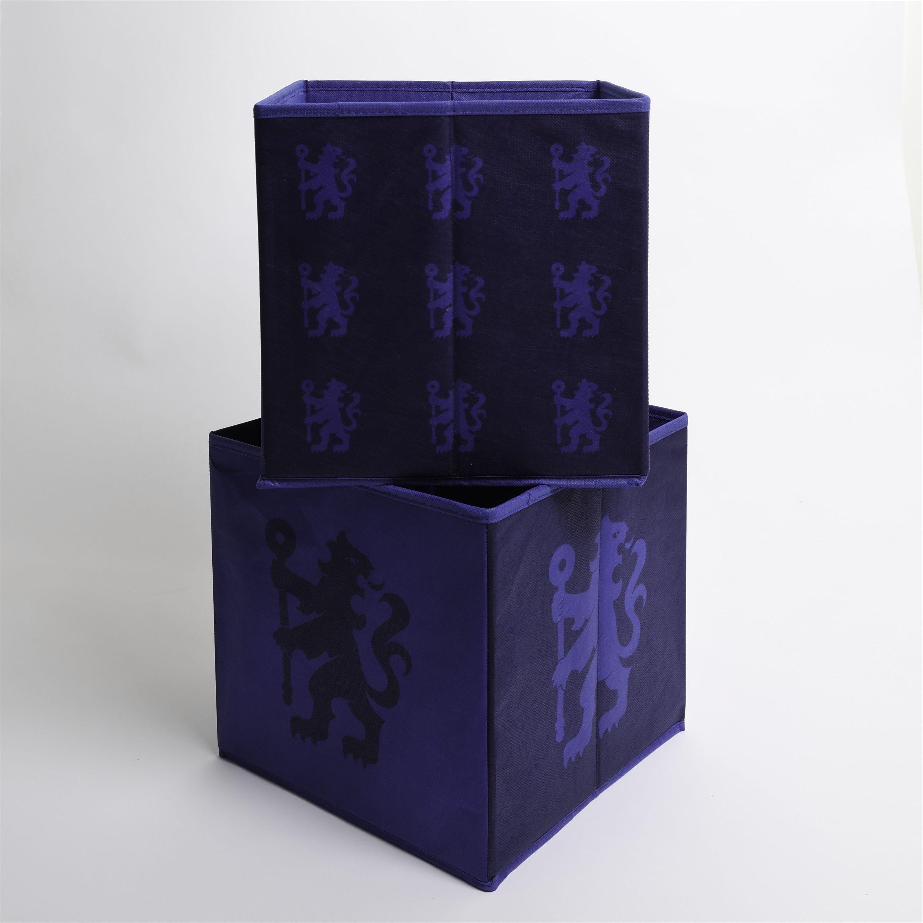 Blue - Chelsea FC - Chelsea Geometric Storage Cubes 2 Pack - 3