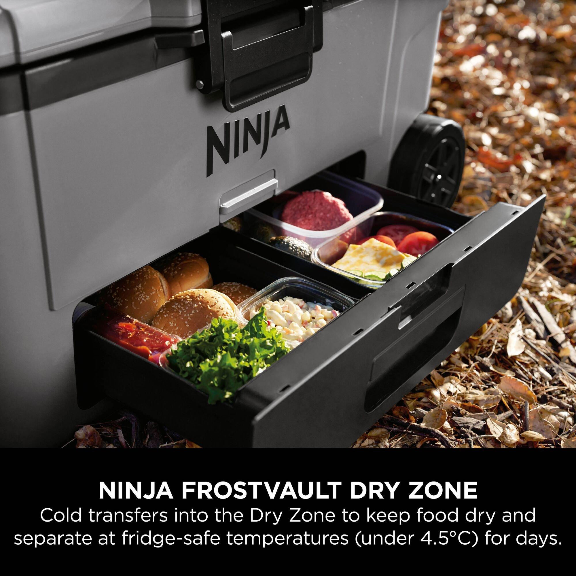 Slate Grey - Ninja - FrostVault 65QT/61L Wheeled Cooler with Dry Zone - 12