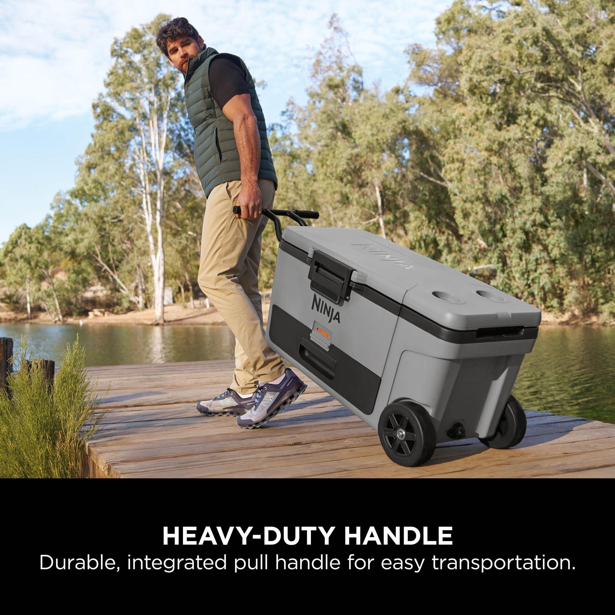 Slate Grey - Ninja - FrostVault 65QT/61L Wheeled Cooler with Dry Zone - 14