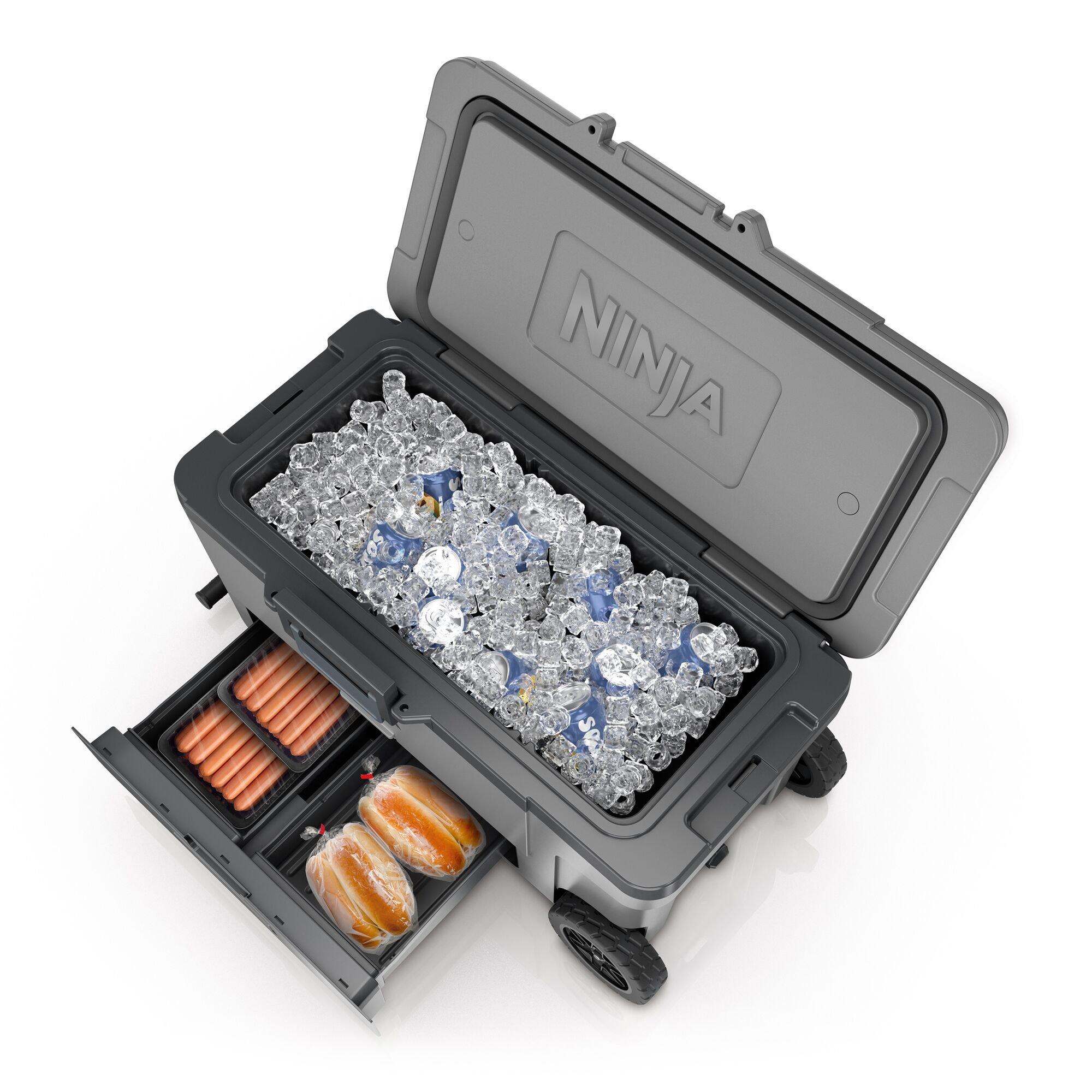 Slate Grey - Ninja - FrostVault 65QT/61L Wheeled Cooler with Dry Zone - 5