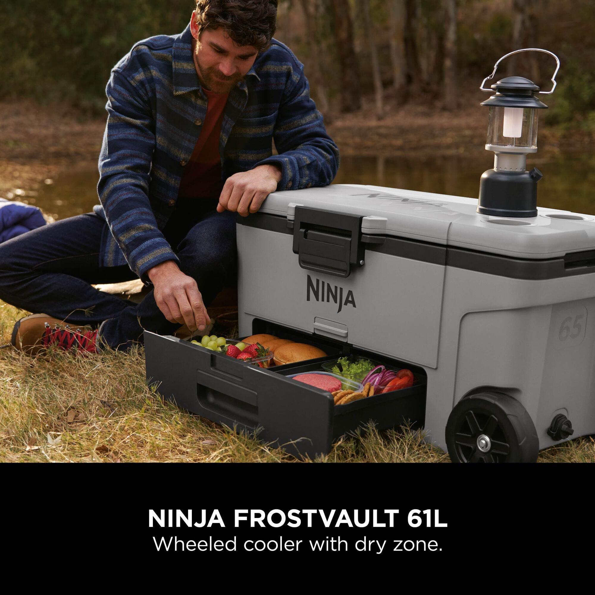 Slate Grey - Ninja - FrostVault 65QT/61L Wheeled Cooler with Dry Zone - 10