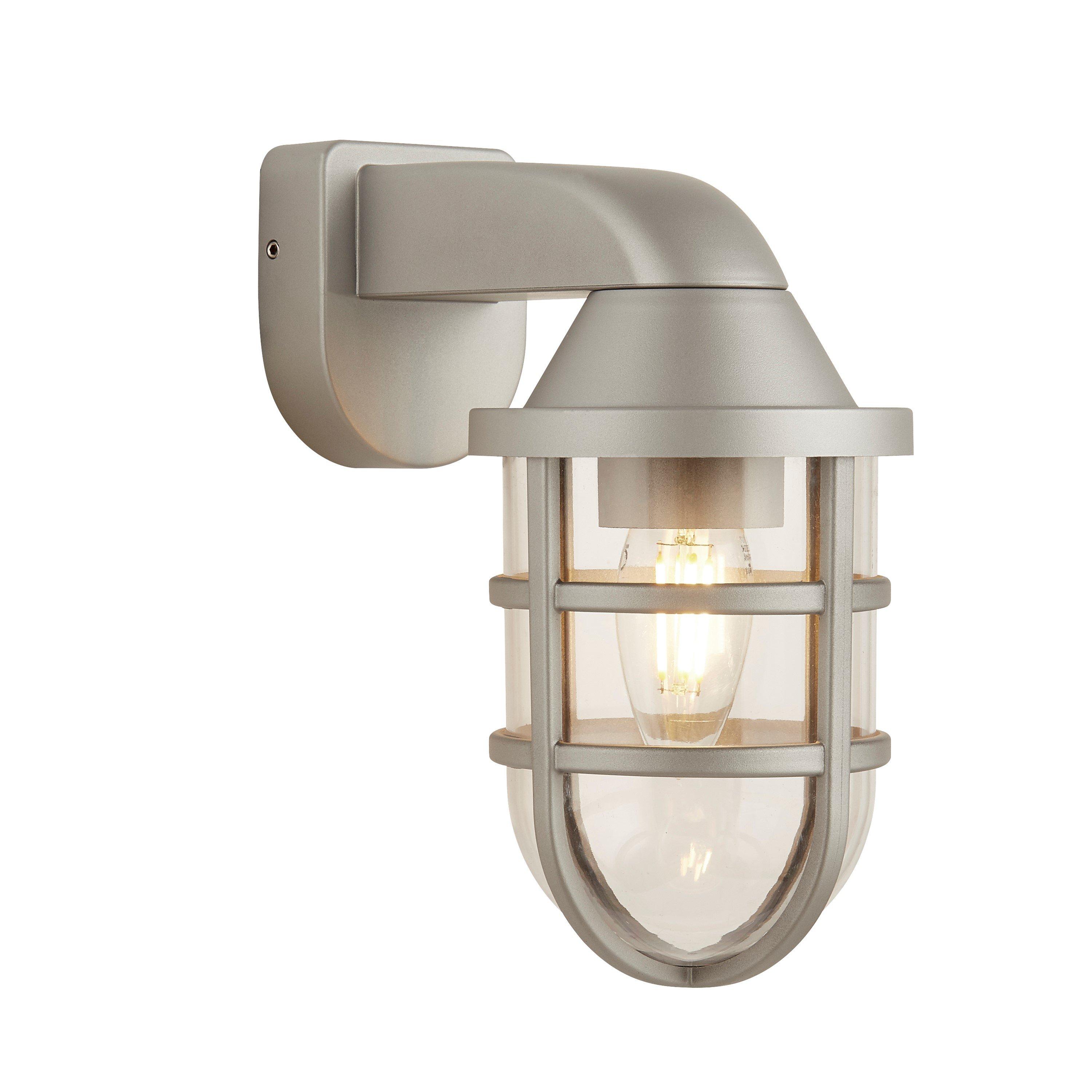 Silver And Clea - Lighting Collection - EVER - PLASTIC OUTDOOR WALL LIGHT SILVER - 2