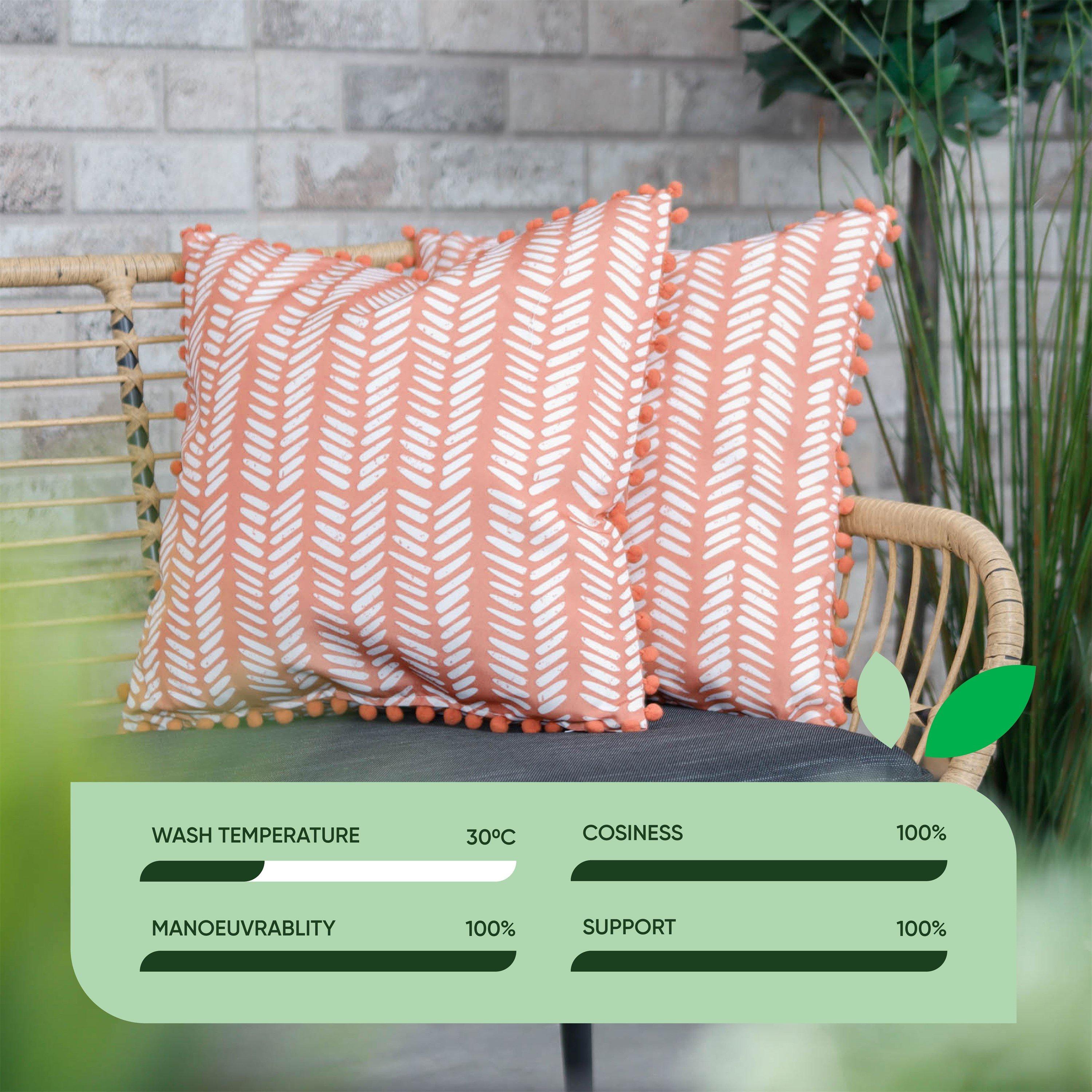 Terracotta - Streetwize - Outdoor Scatter Cushions Terracota Fern - 3