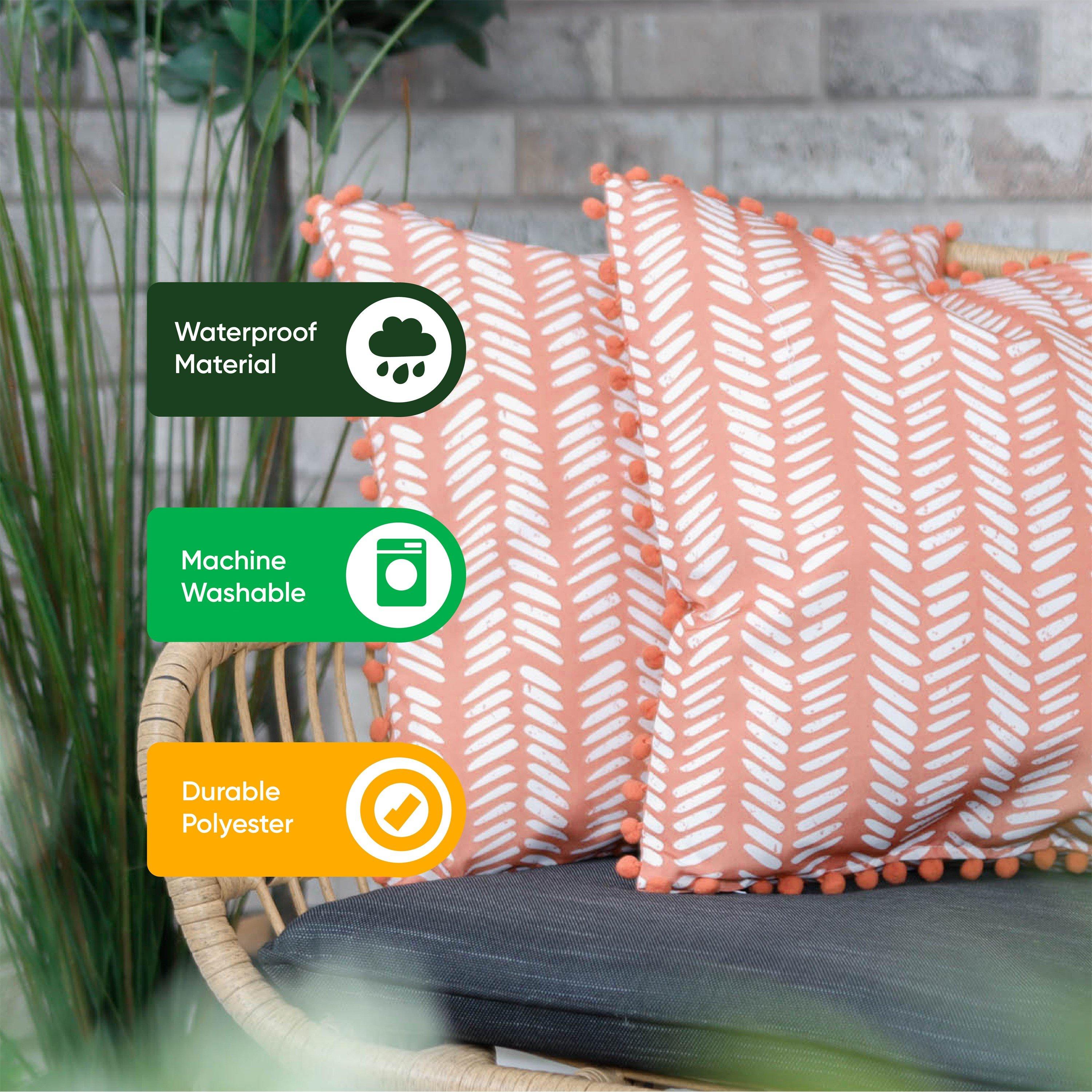 Terracotta - Streetwize - Outdoor Scatter Cushions Terracota Fern - 5