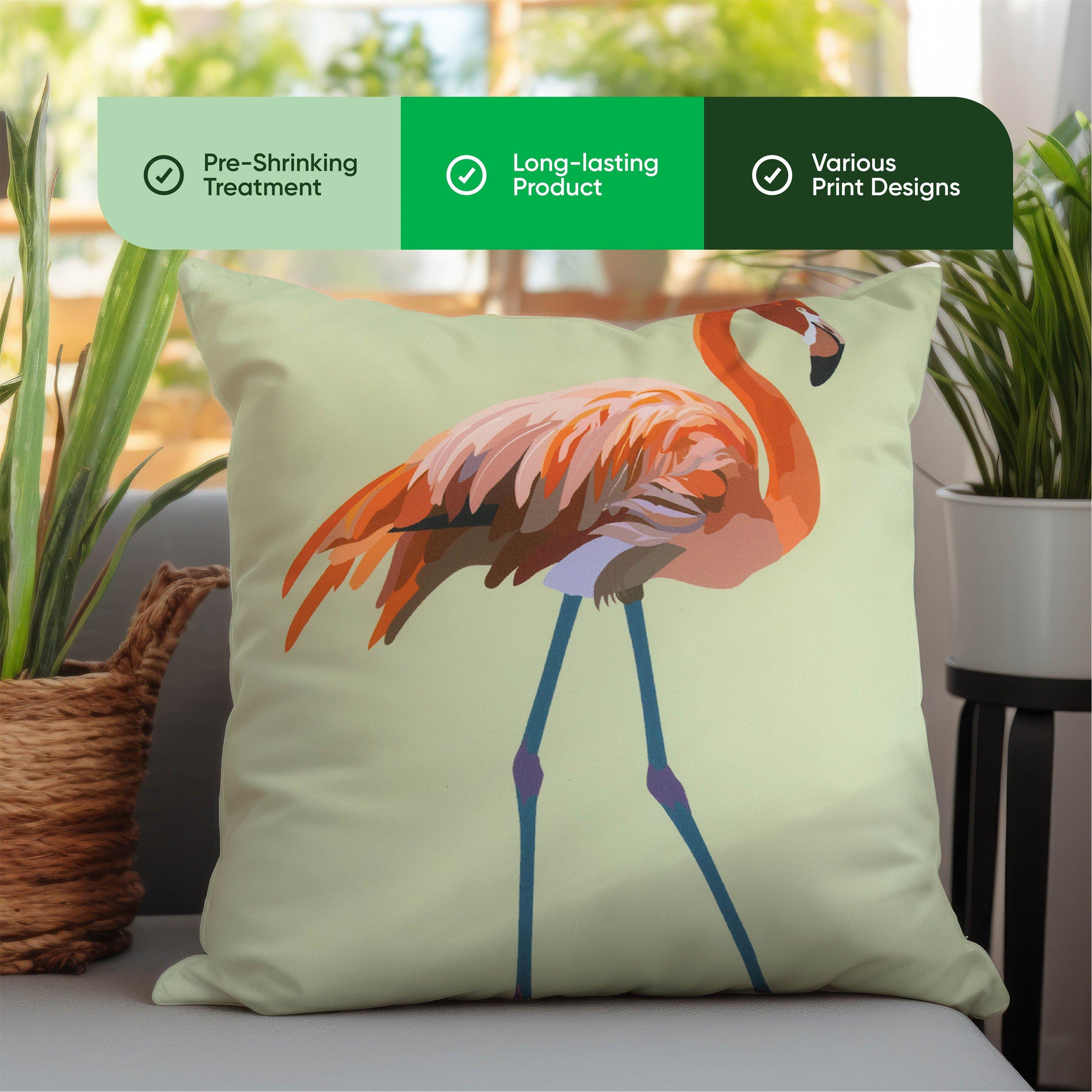 Pink - Streetwize - Outdoor Solo Flamingo  Scatter Cushions - 4