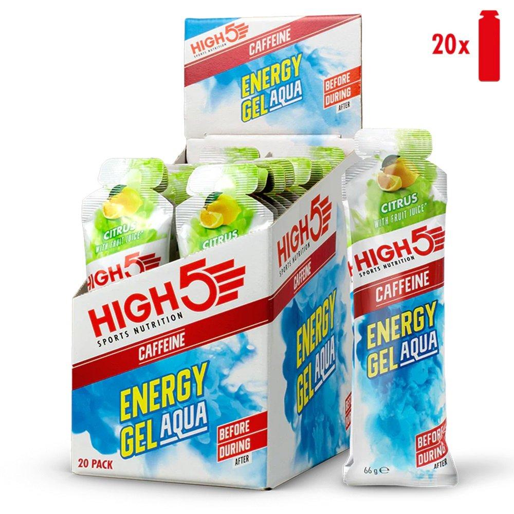 Citrus + - HIGH5 - High 5 Aqua Gel + Caffeine (20 Pack)