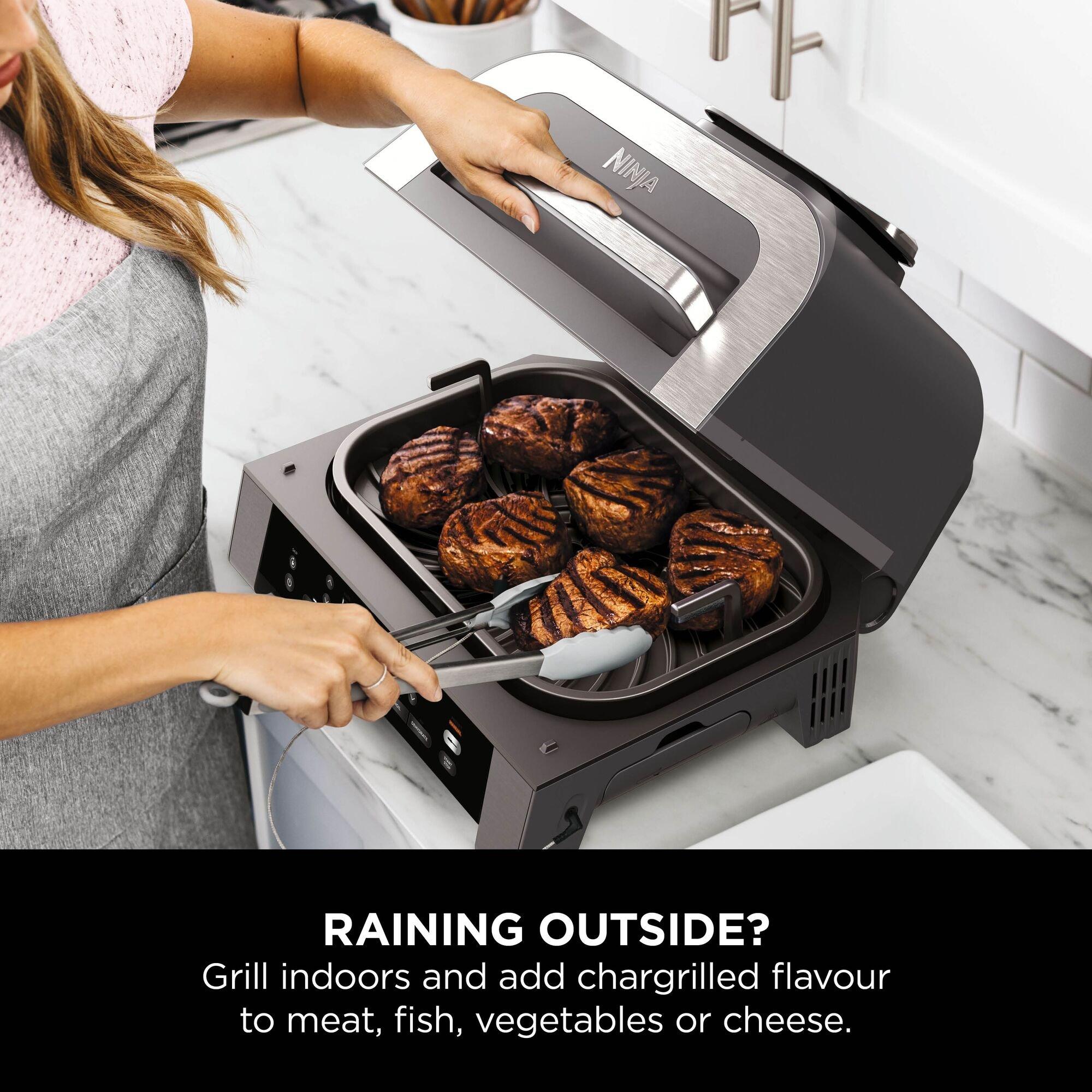Grey / Silver - Ninja - 6-in-1 MAX Grill & Air Fryer DG551UK - 9