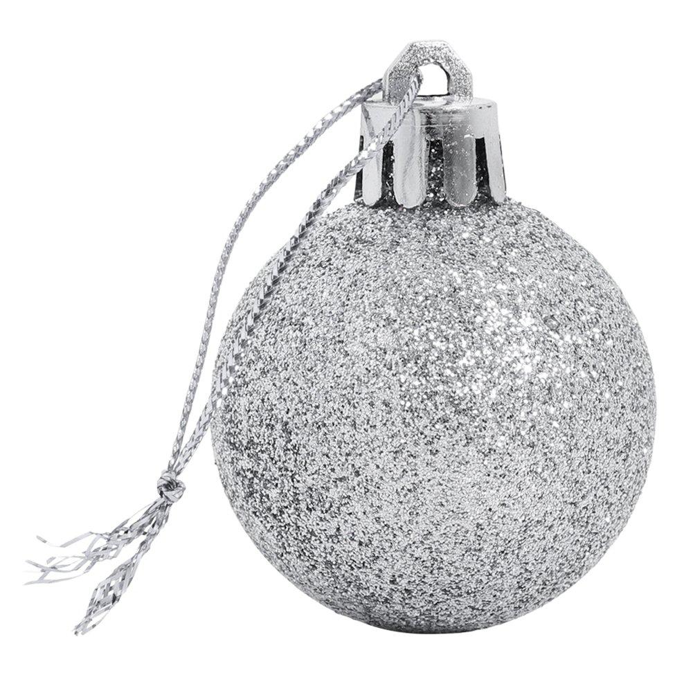 Silver - LIFE IDEAS - 36pcs Ball Ornament Set for Christmas Tree - 6