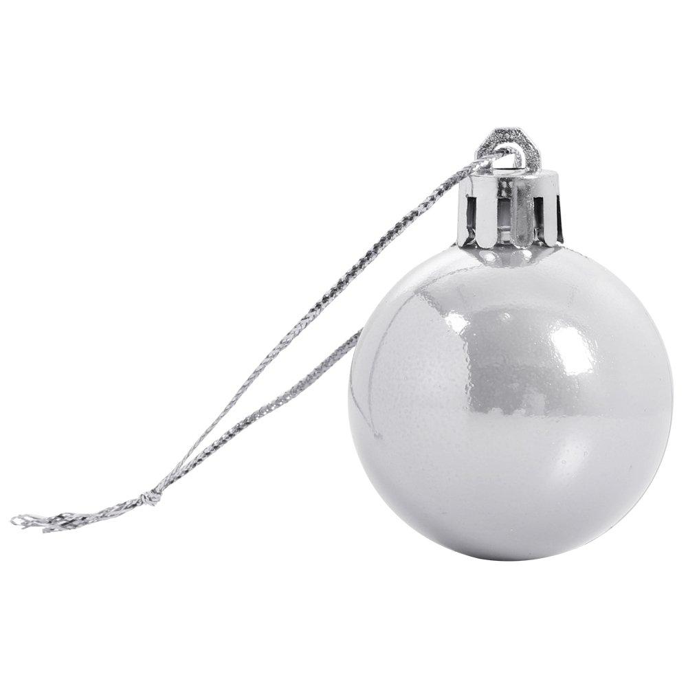 Silver - LIFE IDEAS - 36pcs Ball Ornament Set for Christmas Tree - 7